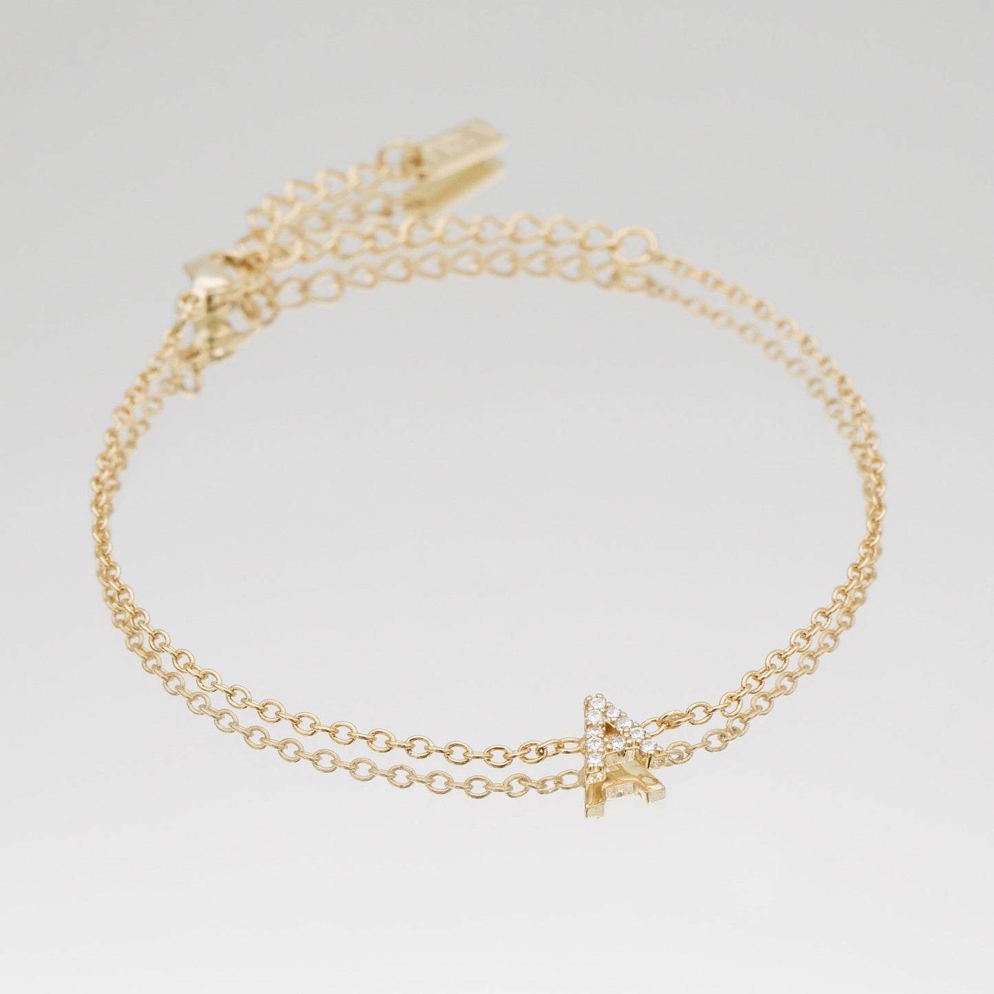 Maia Pave initial bracelet - Image 1 - ISMI JEWELS