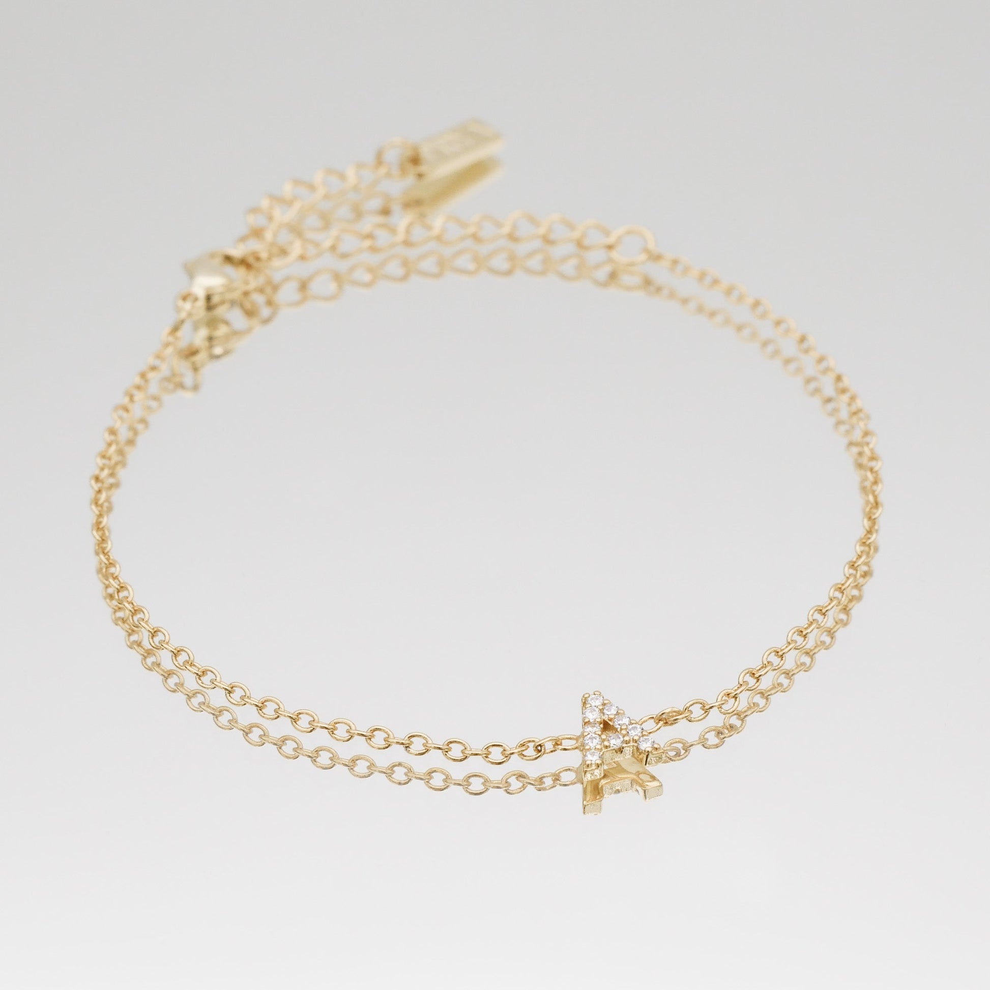 Maia Pave initial bracelet - Image 1 - ISMI JEWELS