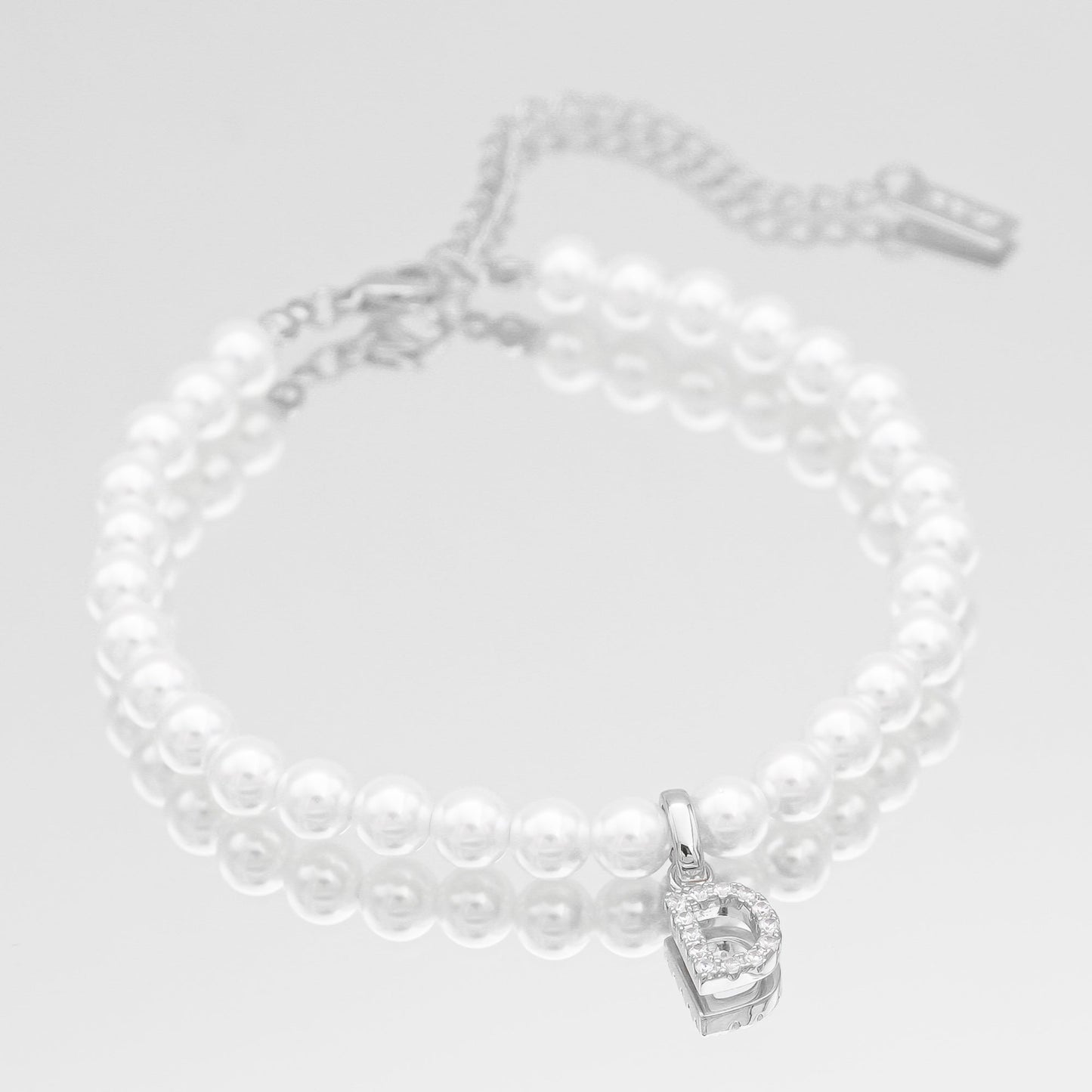Pave Pearl Initial Anklet - Image 11 - ISMI JEWELS