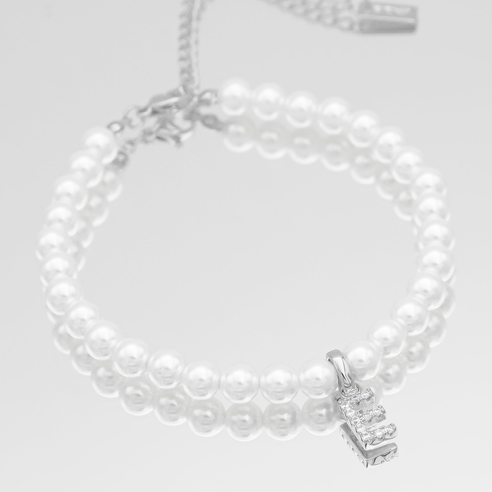 Pave Pearl Initial Bracelet - Image 11 - ISMI JEWELS