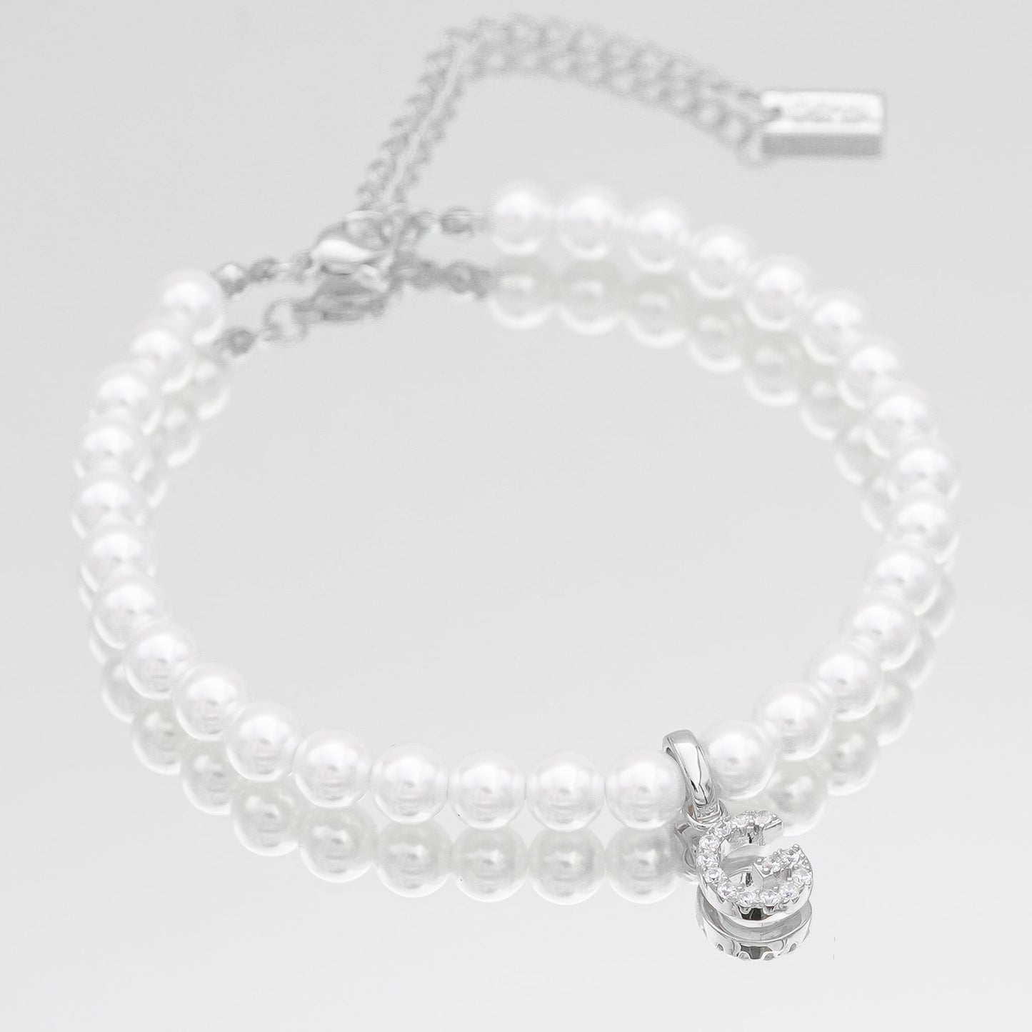 Pave Pearl Initial Anklet - Image 17 - ISMI JEWELS
