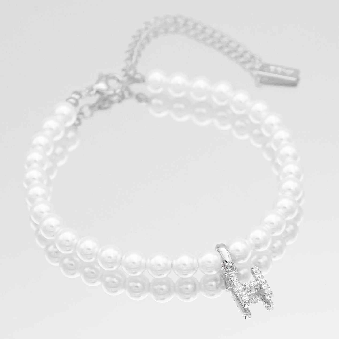 Pave Pearl Initial Bracelet - Image 17 - ISMI JEWELS