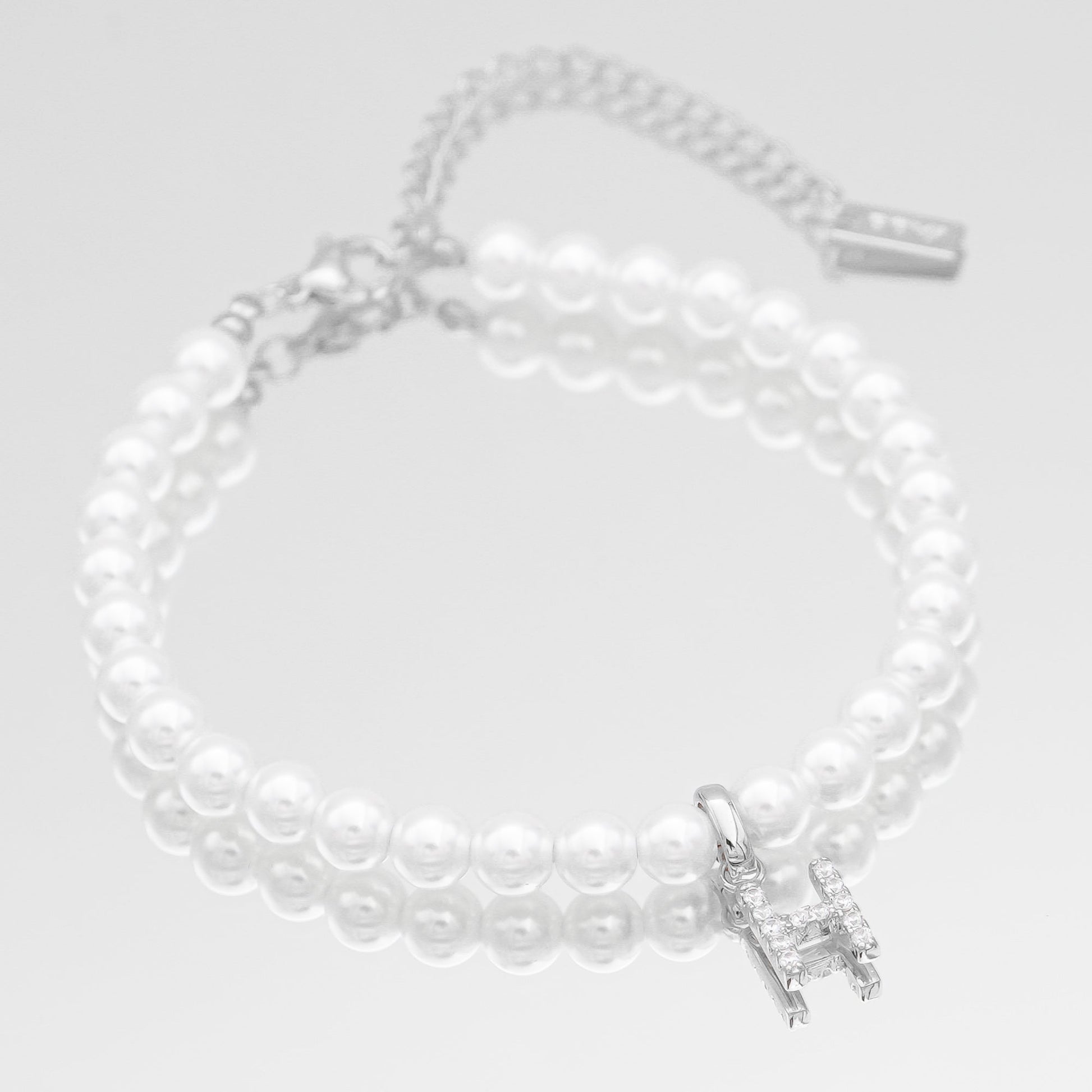 Pave Pearl Initial Bracelet - Image 17 - ISMI JEWELS