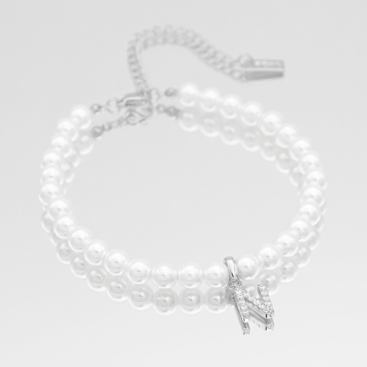 Pave Pearl Initial Bracelet - Image 27 - ISMI JEWELS