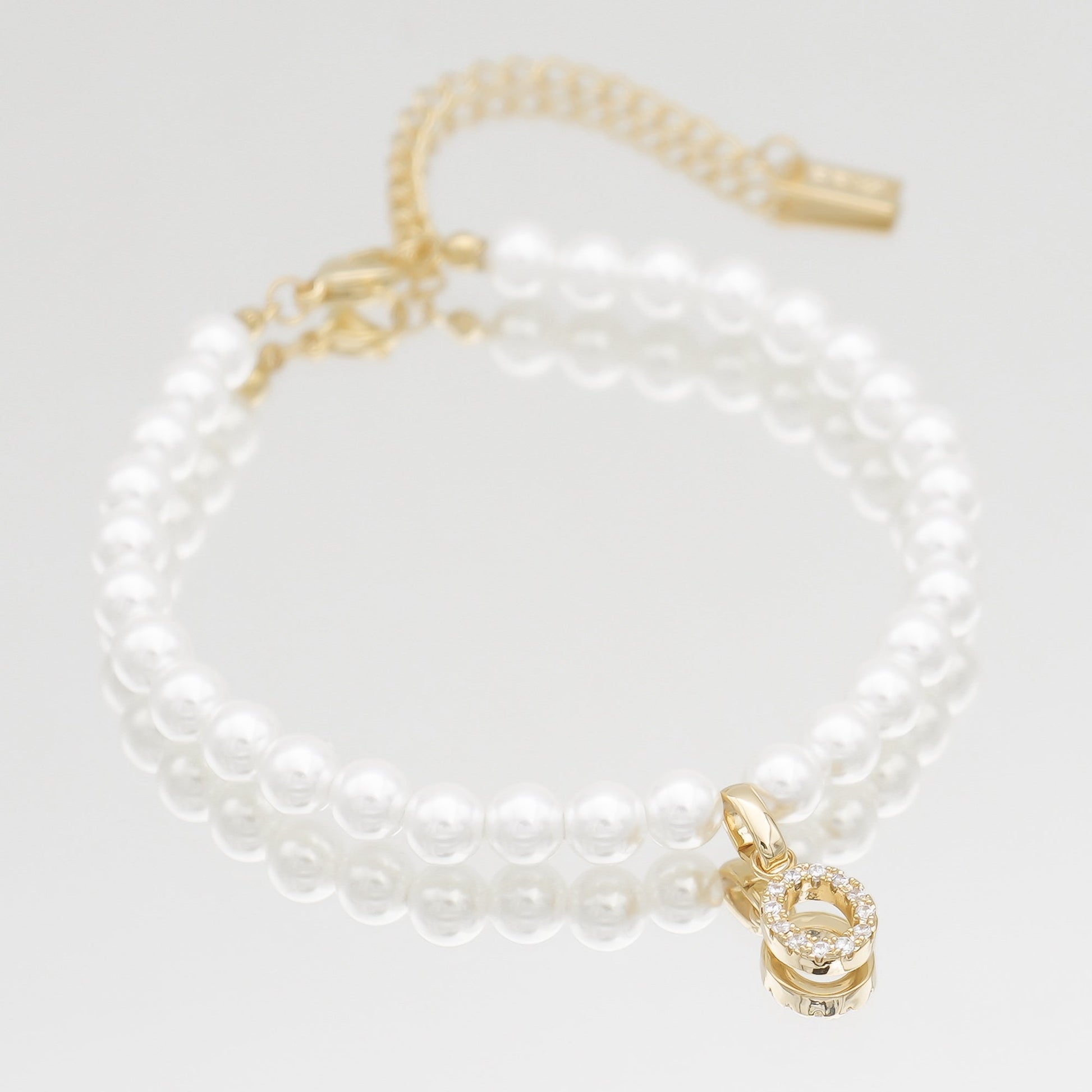 Pave Pearl Initial Bracelet - Image 28 - ISMI JEWELS