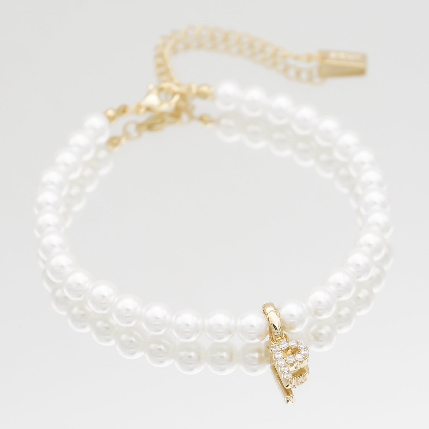 Pave Pearl Initial Bracelet - Image 30 - ISMI JEWELS