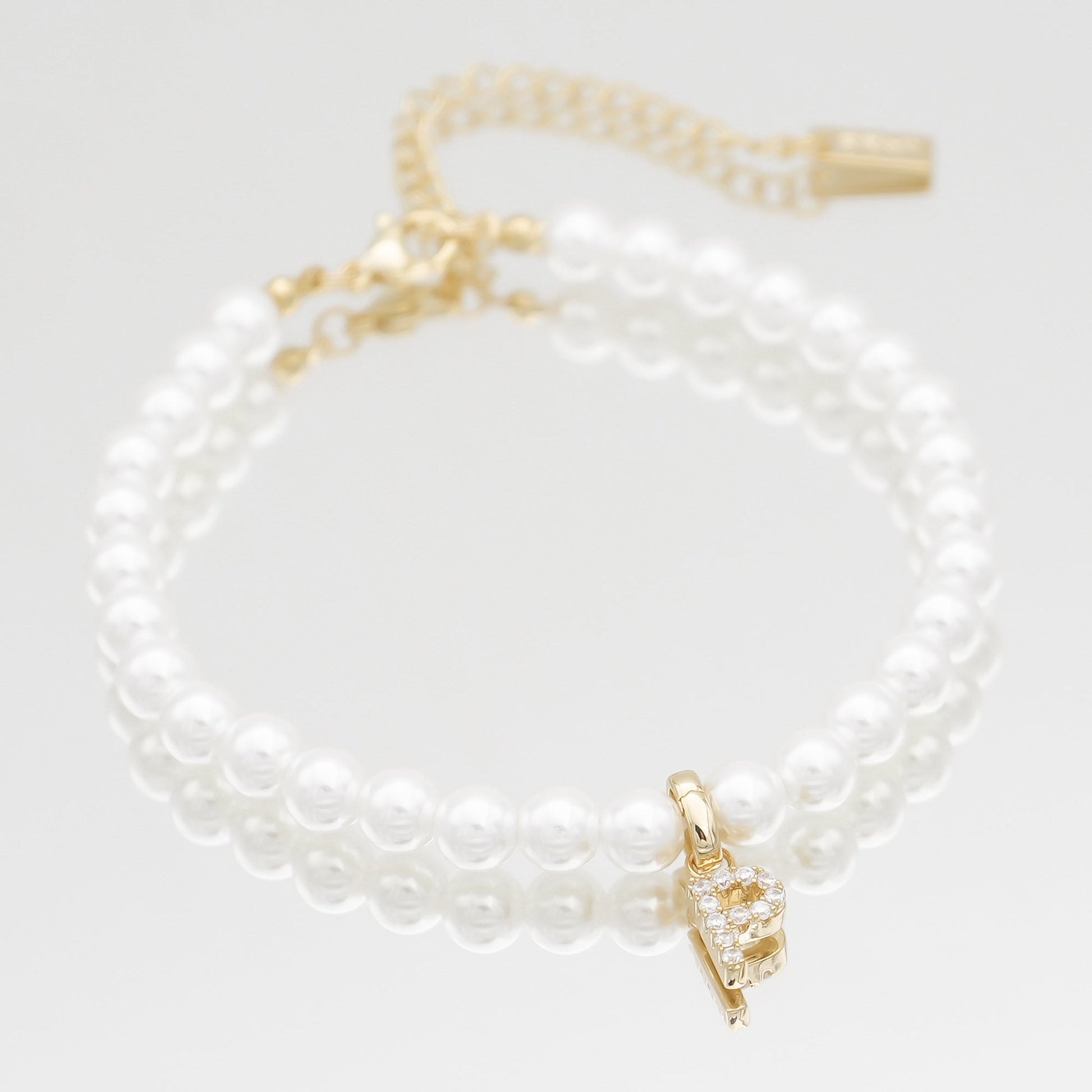 Pave Pearl Initial Bracelet - Image 30 - ISMI JEWELS