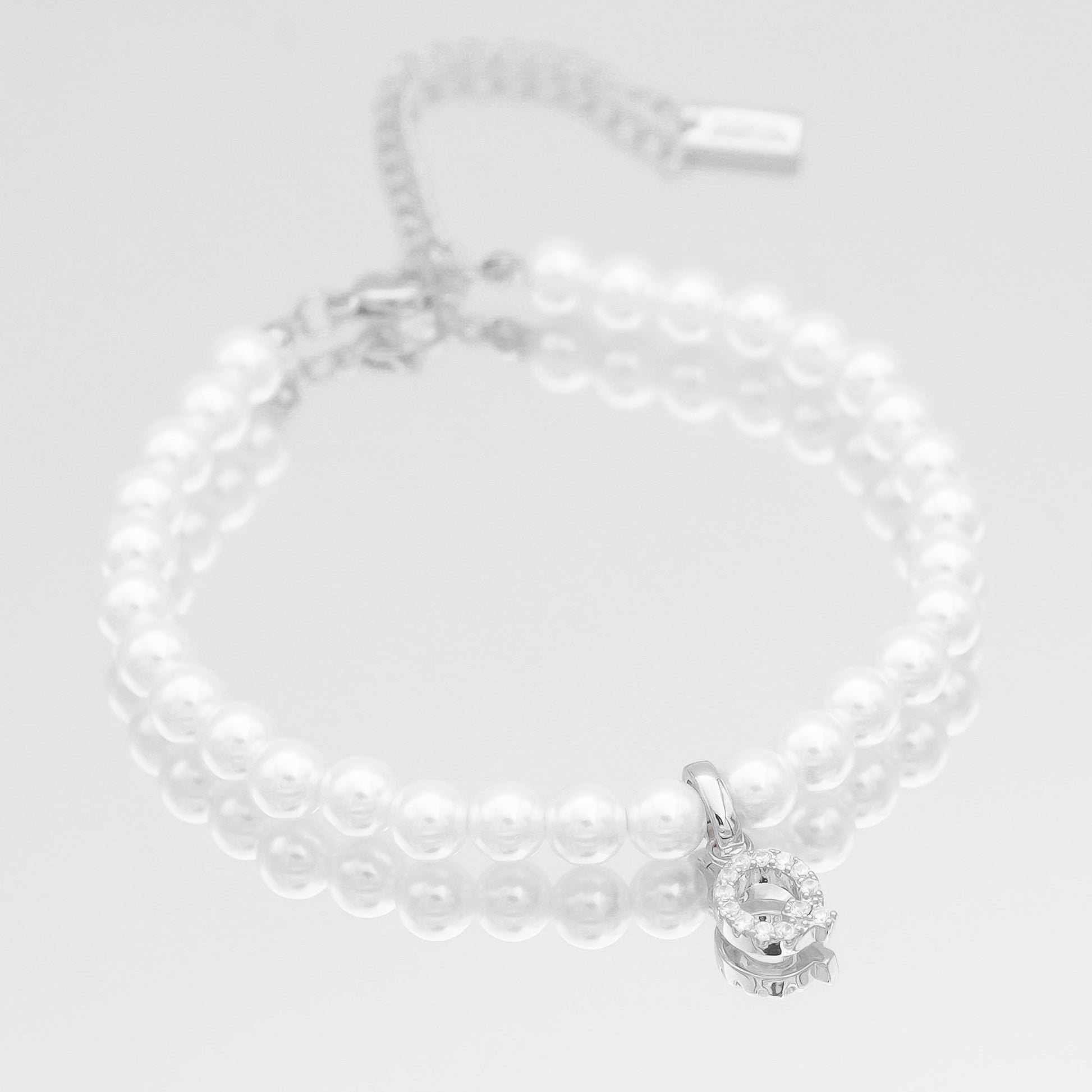 Pave Pearl Initial Bracelet - Image 33 - ISMI JEWELS