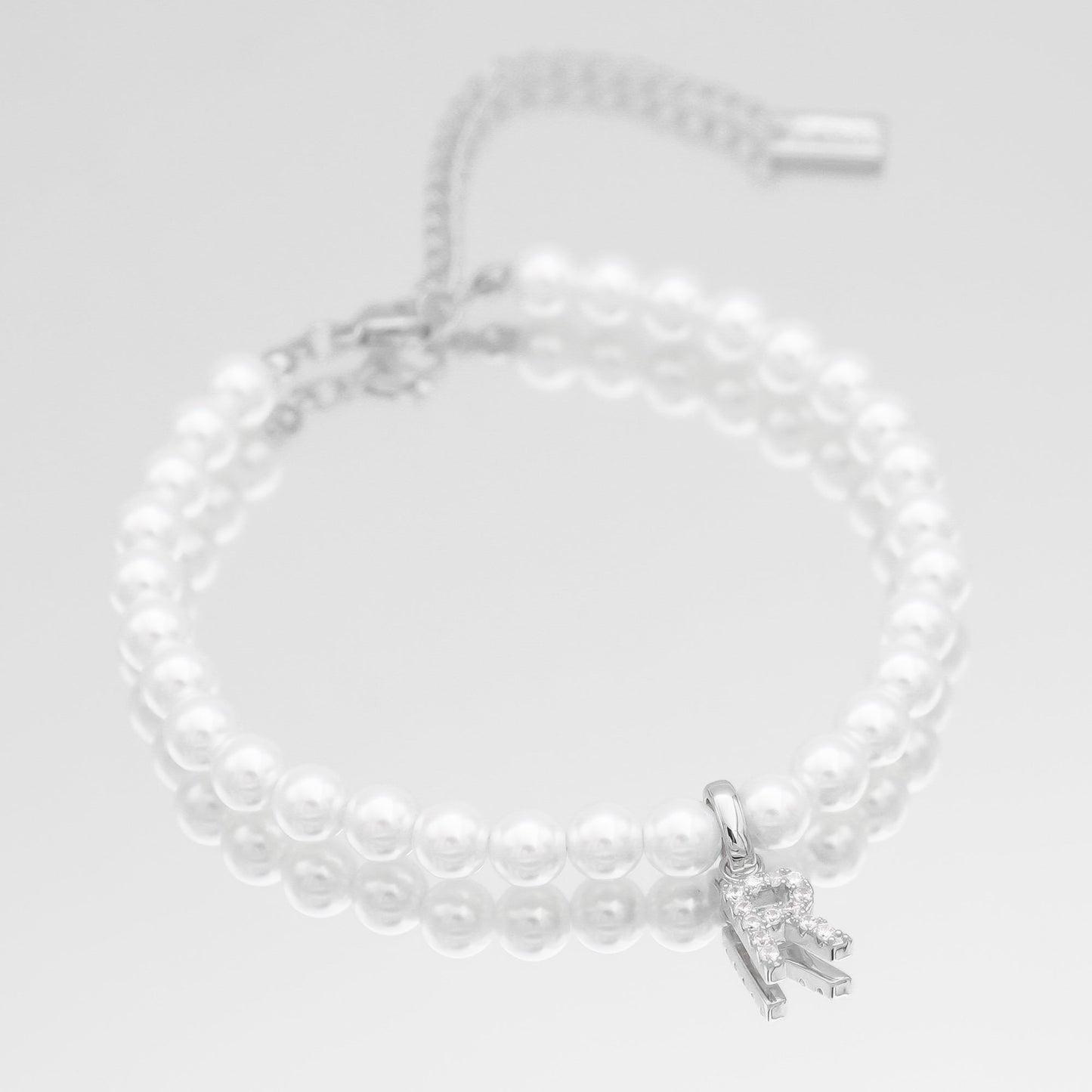 Pave Pearl Initial Anklet - Image 38 - ISMI JEWELS