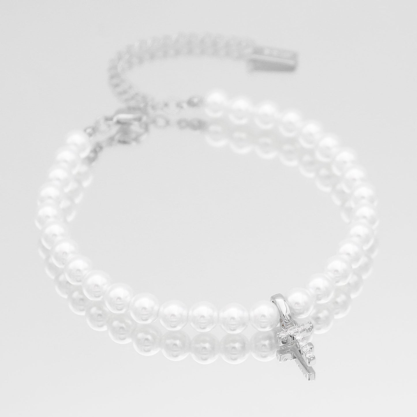 Pave Pearl Initial Anklet - Image 42 - ISMI JEWELS