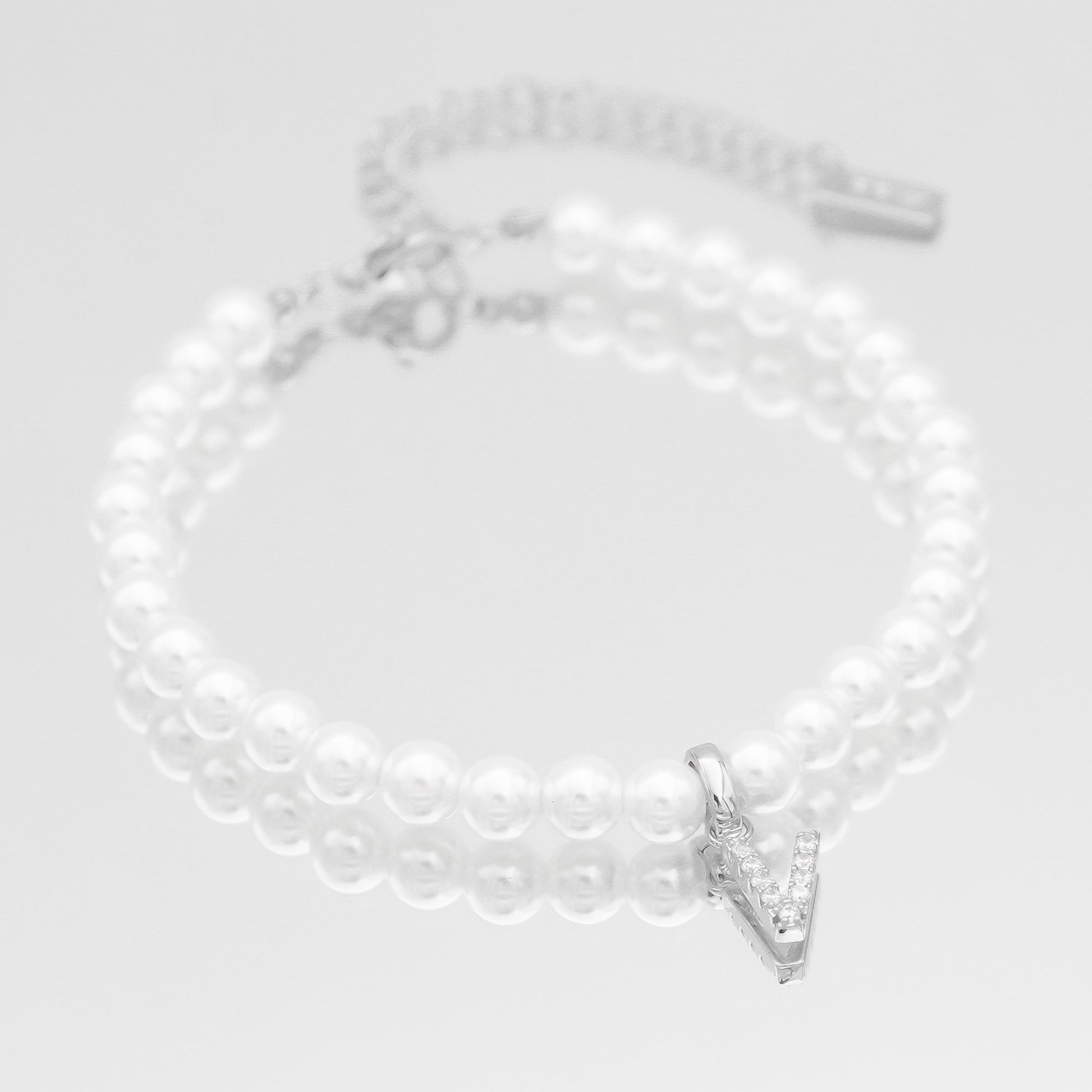 Pave Pearl Initial Bracelet - Image 43 - ISMI JEWELS