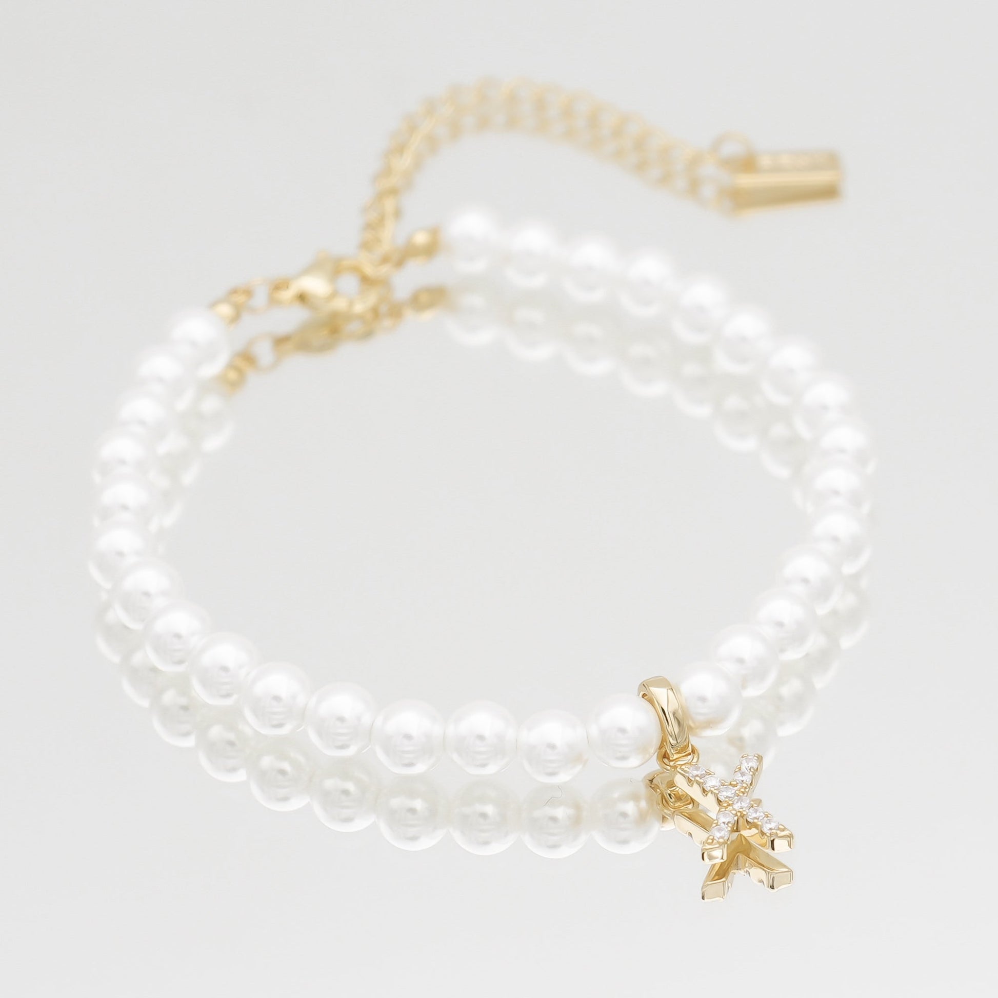 Pave Pearl Initial Bracelet - Image 46 - ISMI JEWELS