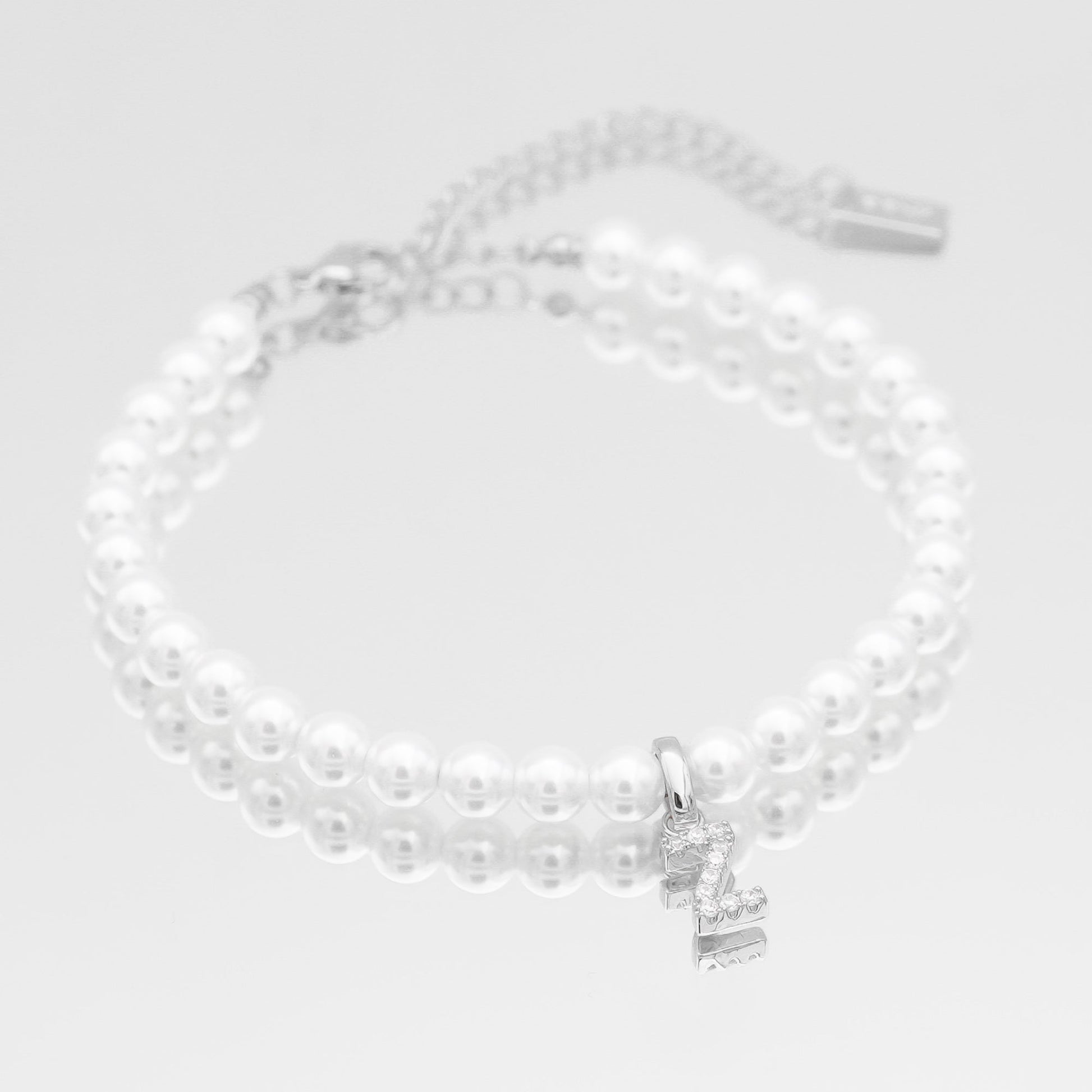 Pave Pearl Initial Anklet - Image 53 - ISMI JEWELS