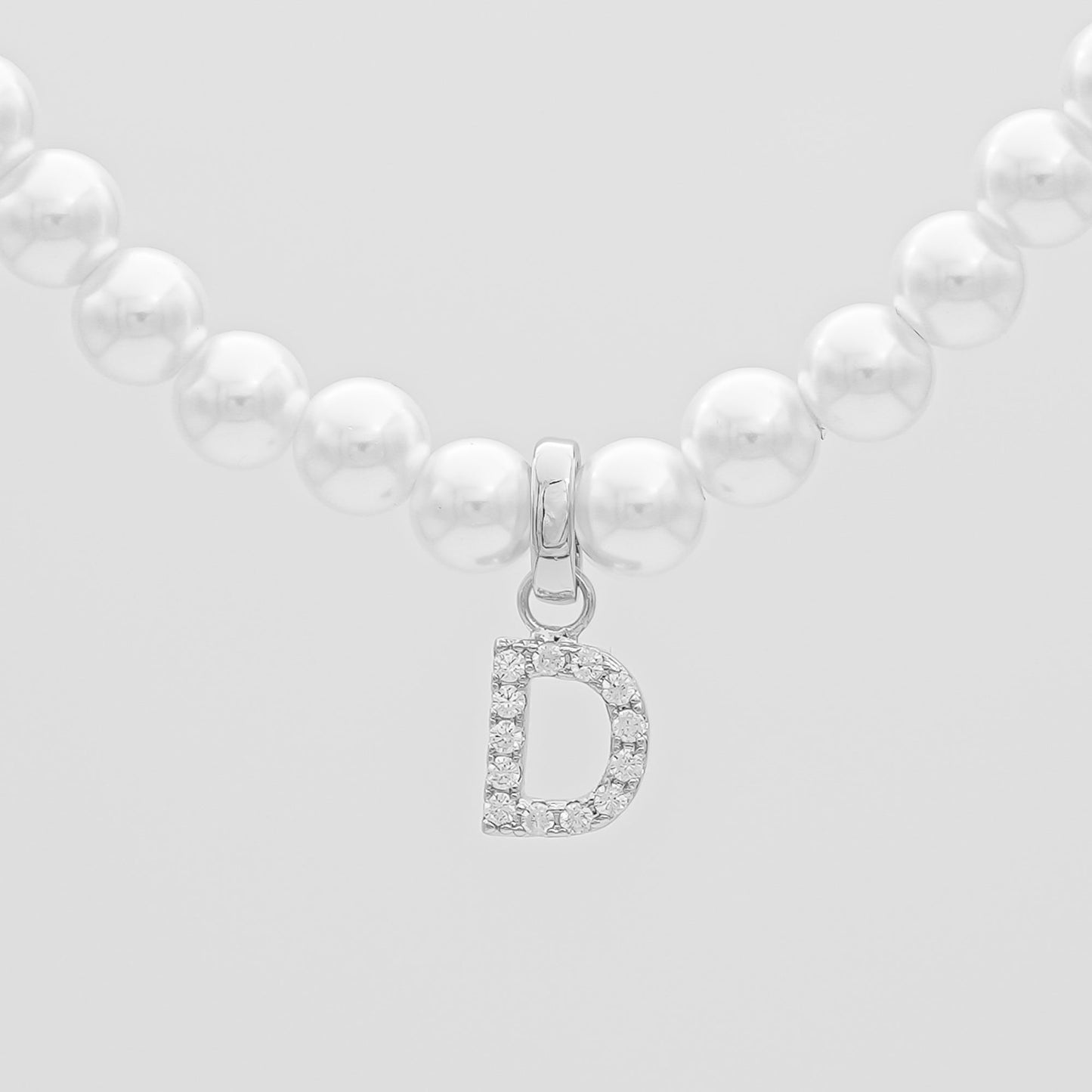 Pave Pearl Initial Necklace - Image 11 - ISMI JEWELS