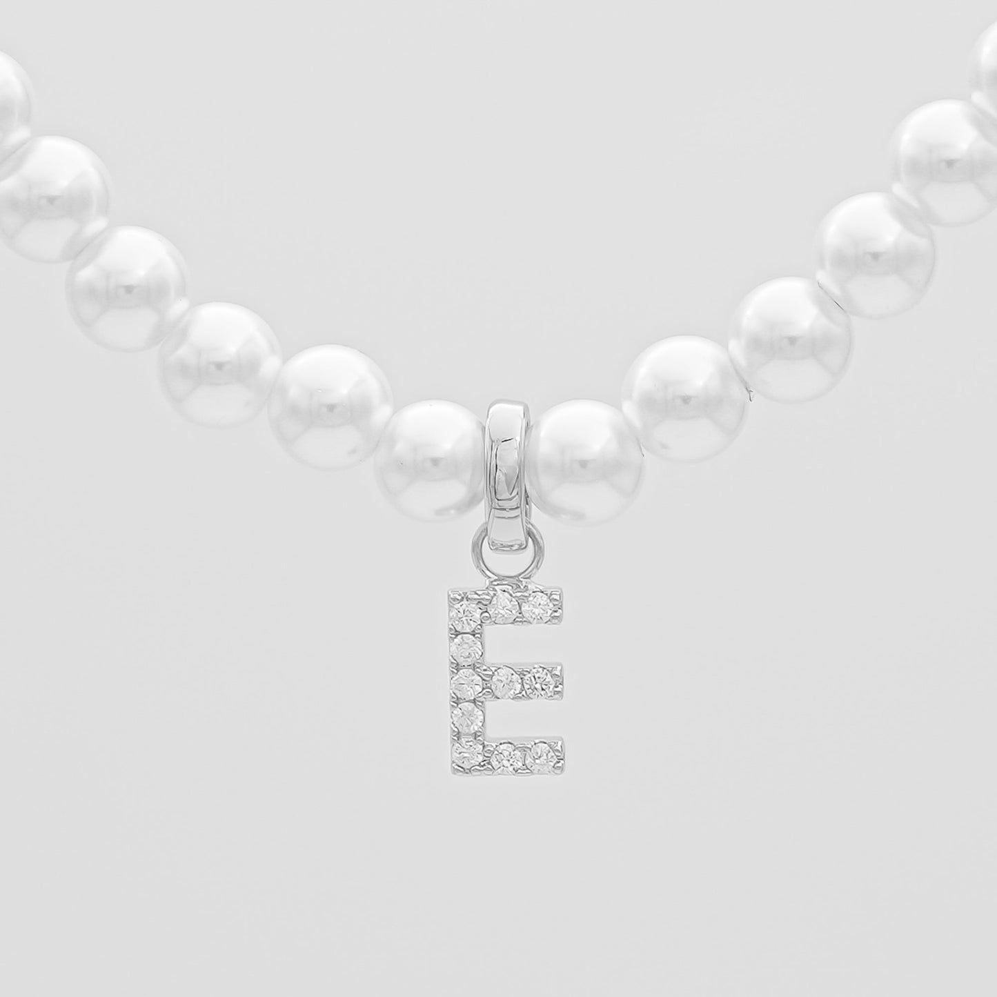Pave Pearl Initial Necklace - Image 13 - ISMI JEWELS