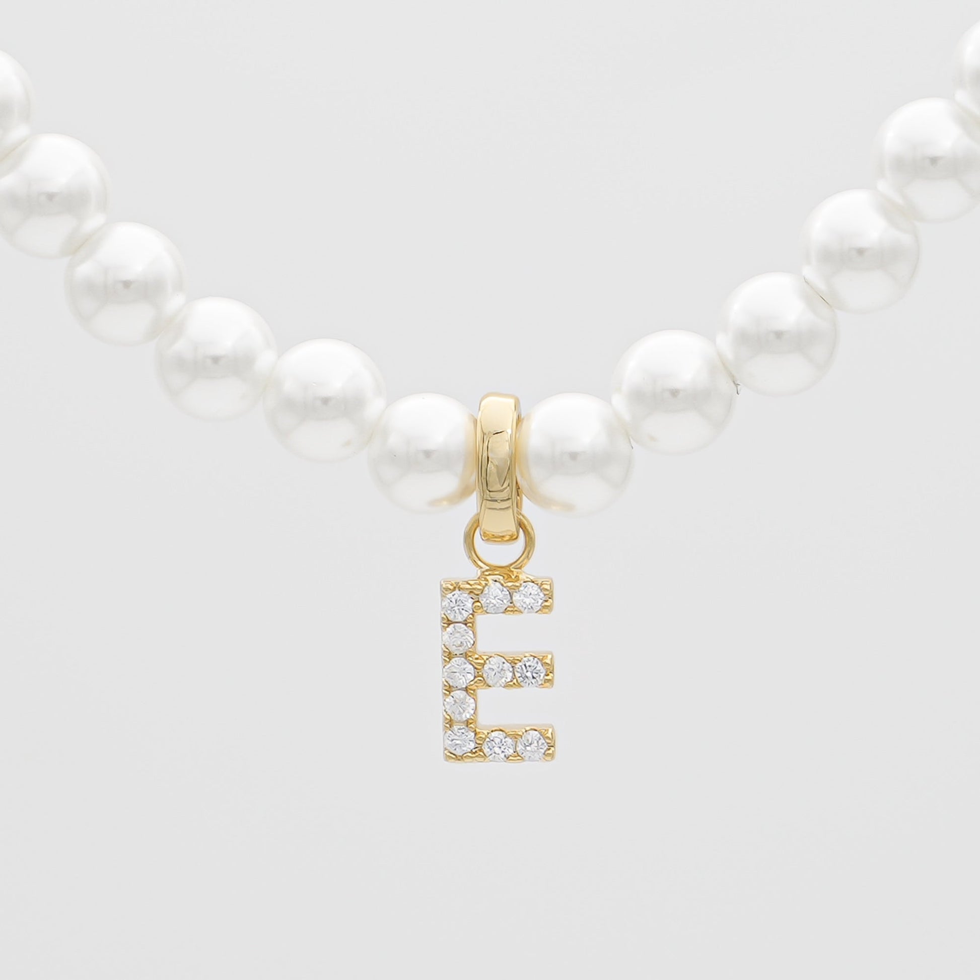 Pave Pearl Initial Necklace - Image 14 - ISMI JEWELS