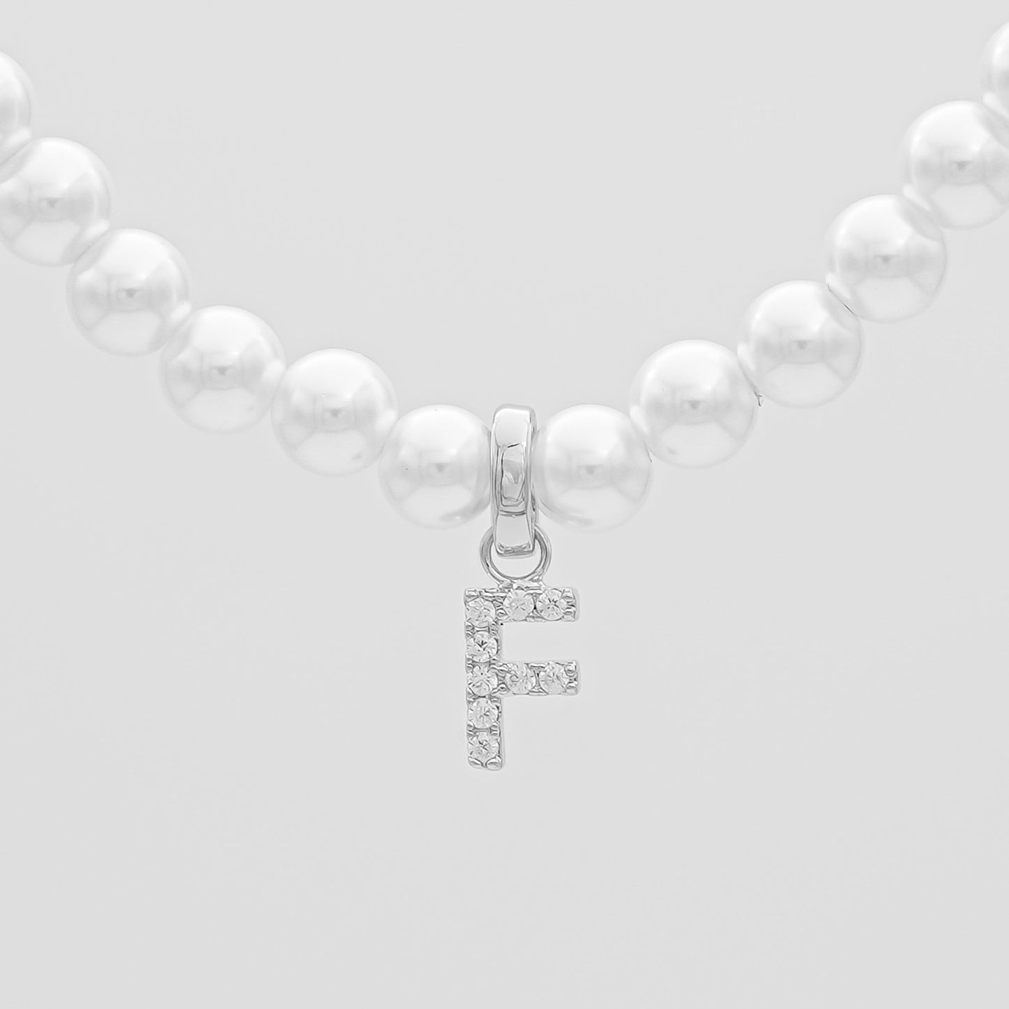 Pave Pearl Initial Necklace - Image 15 - ISMI JEWELS
