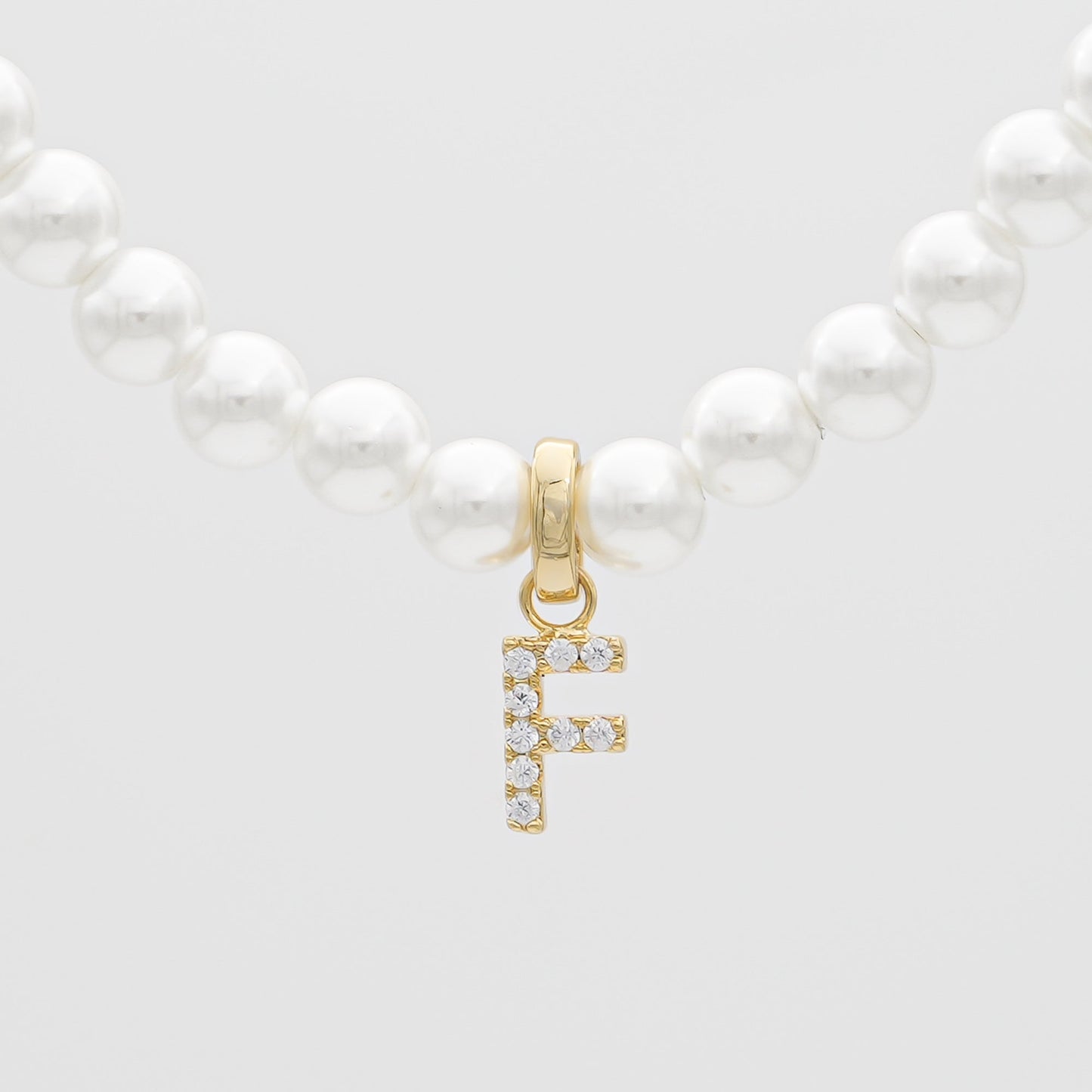Pave Pearl Initial Necklace - Image 25 - ISMI JEWELS