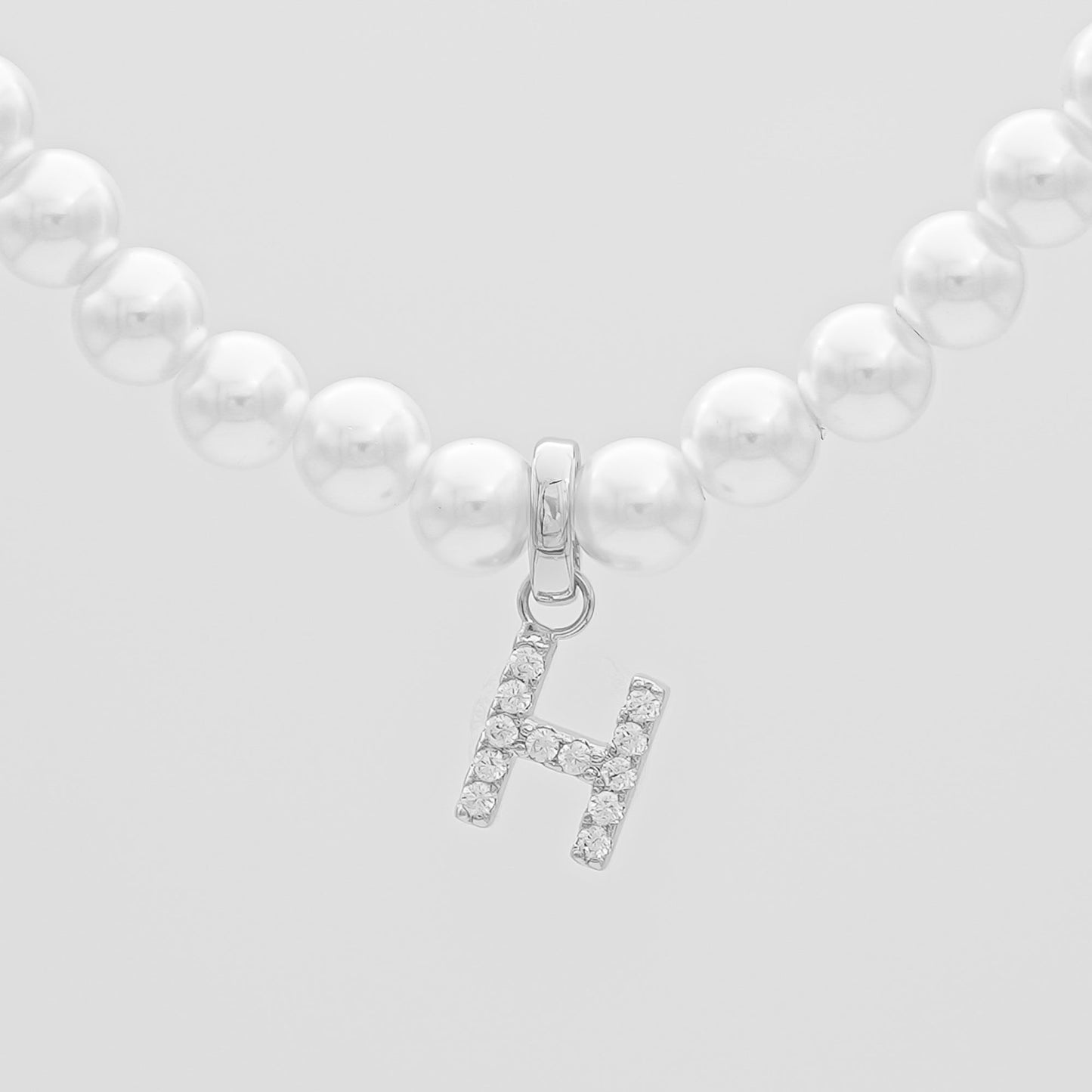 Pave Pearl Initial Necklace - Image 22 - ISMI JEWELS