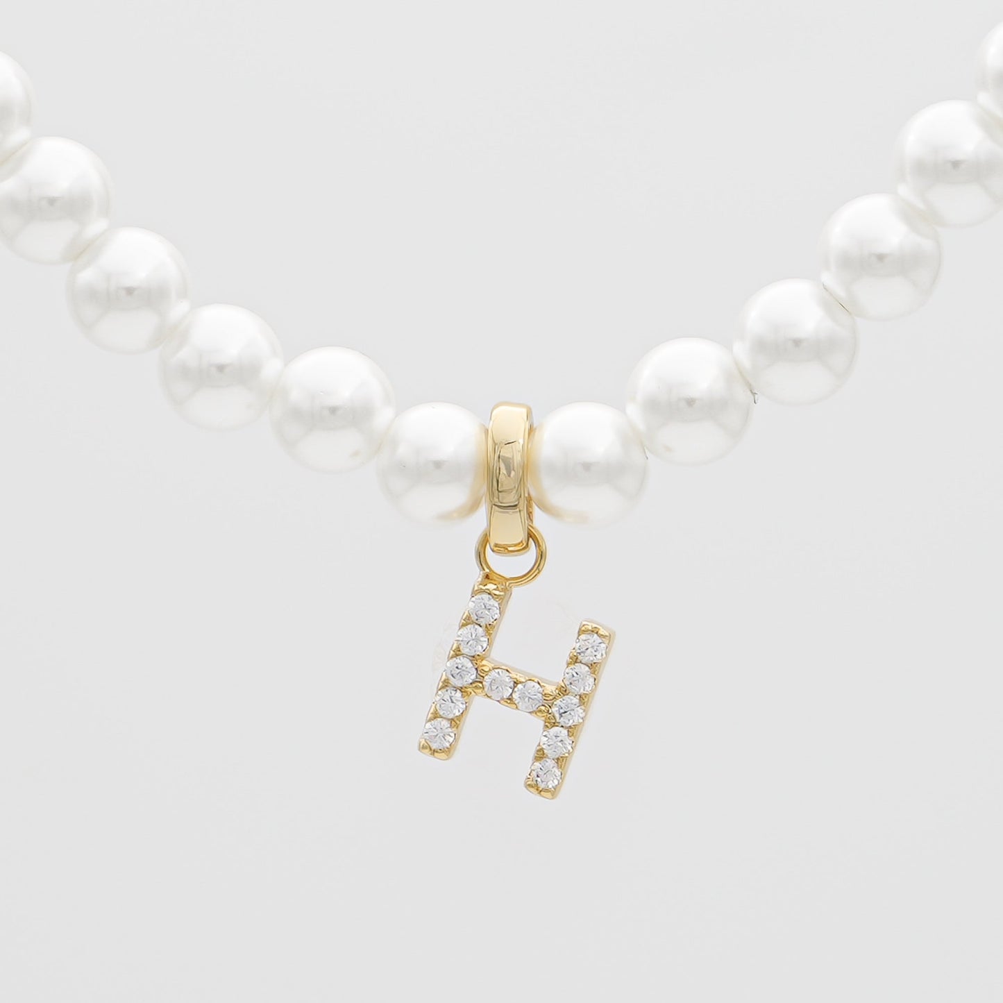 Pave Pearl Initial Necklace - Image 21 - ISMI JEWELS