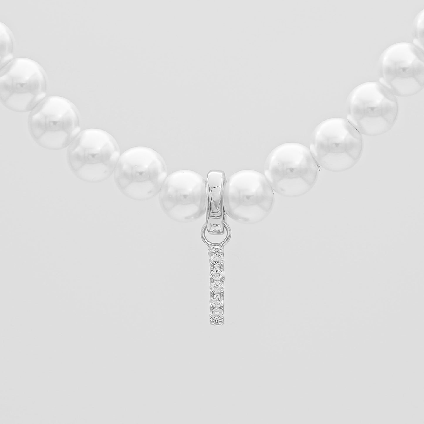 Pave Pearl Initial Necklace - Image 20 - ISMI JEWELS