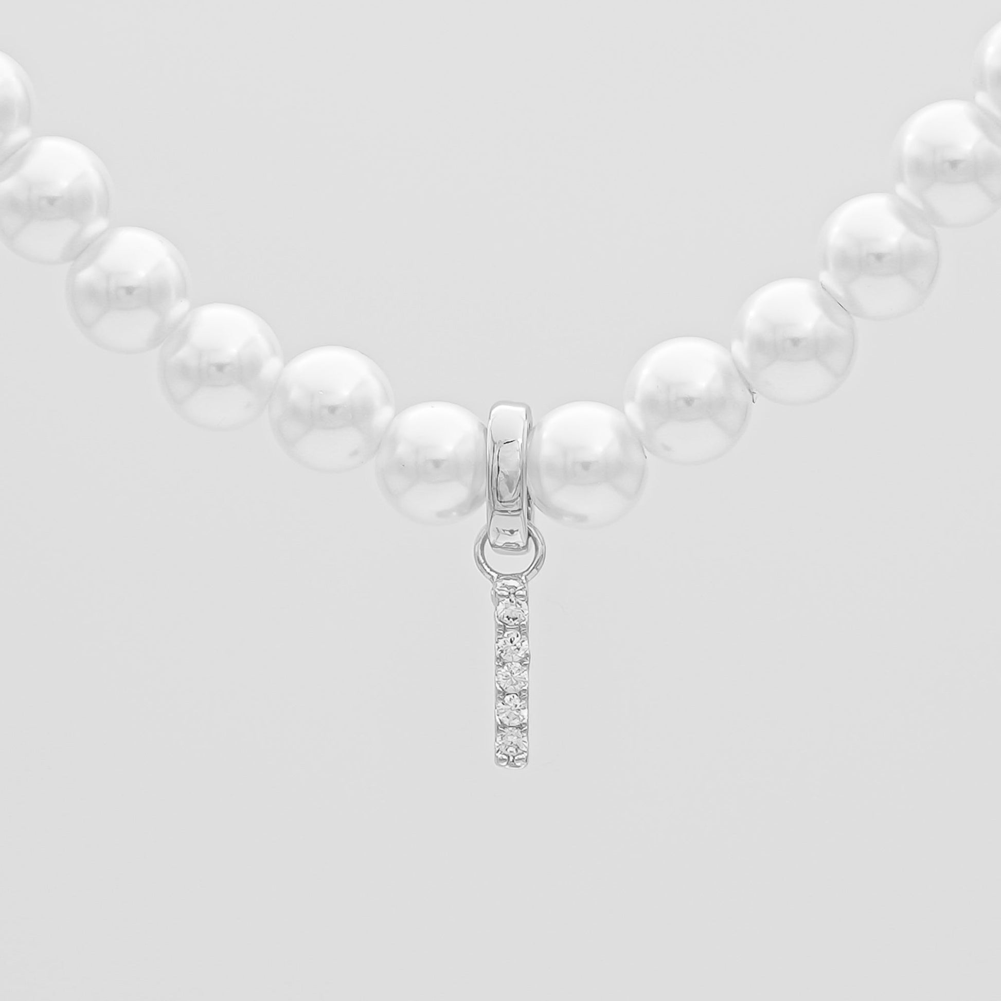 Pave Pearl Initial Necklace - Image 20 - ISMI JEWELS