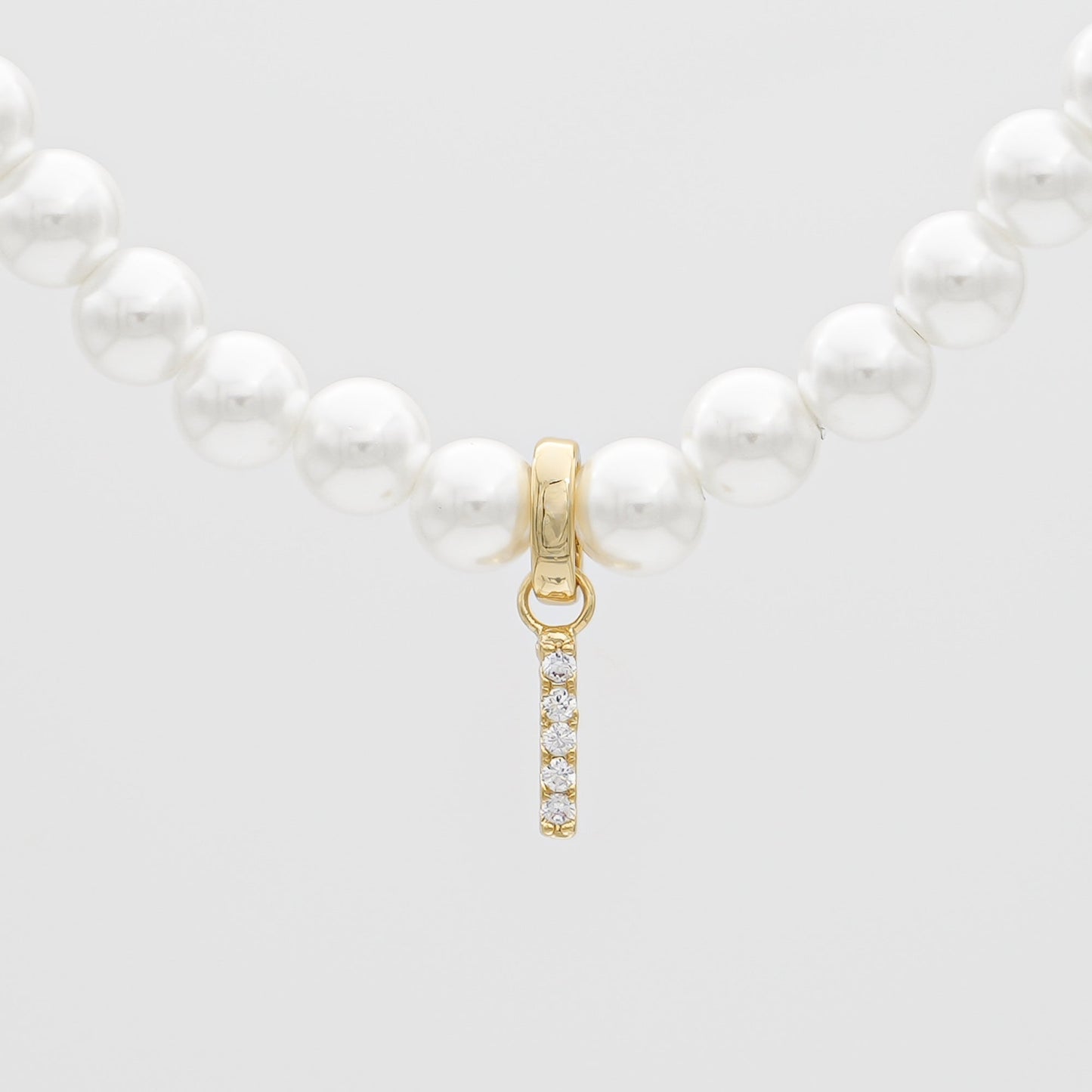 Pave Pearl Initial Necklace - Image 19 - ISMI JEWELS