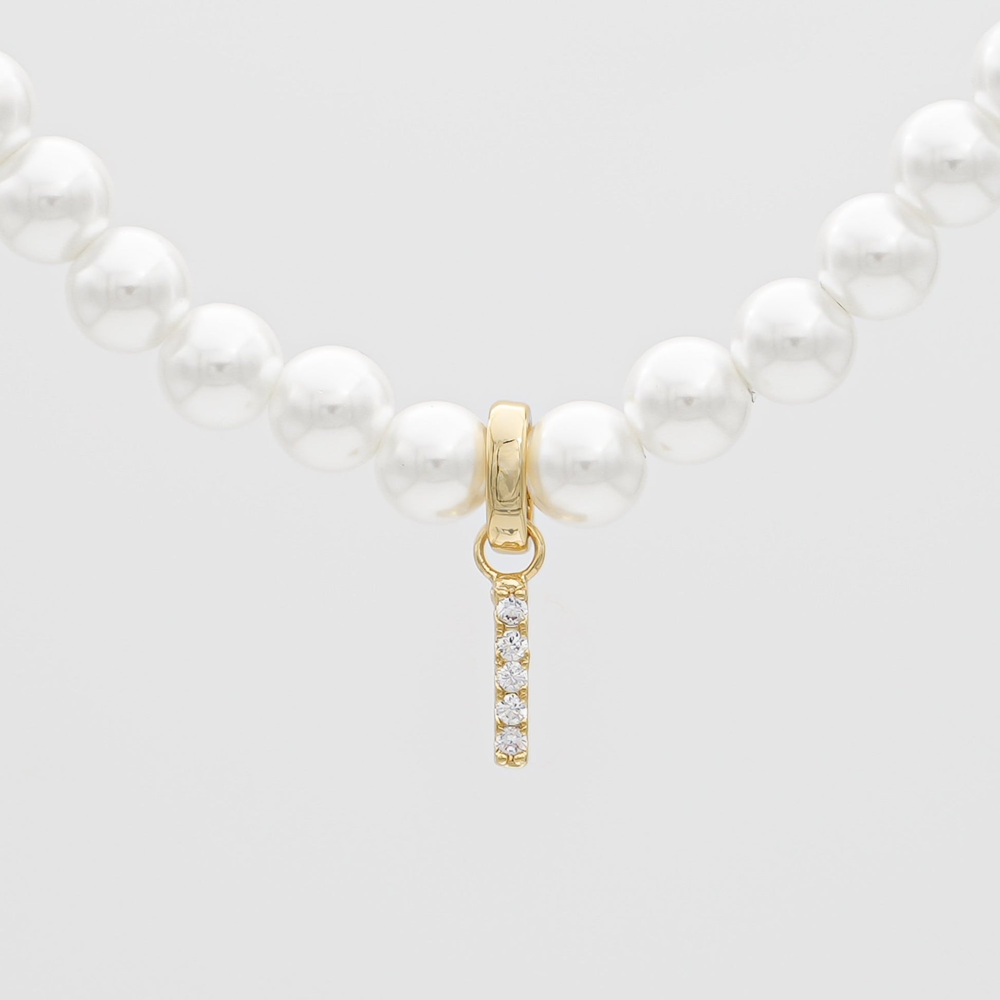 Pave Pearl Initial Necklace - Image 19 - ISMI JEWELS