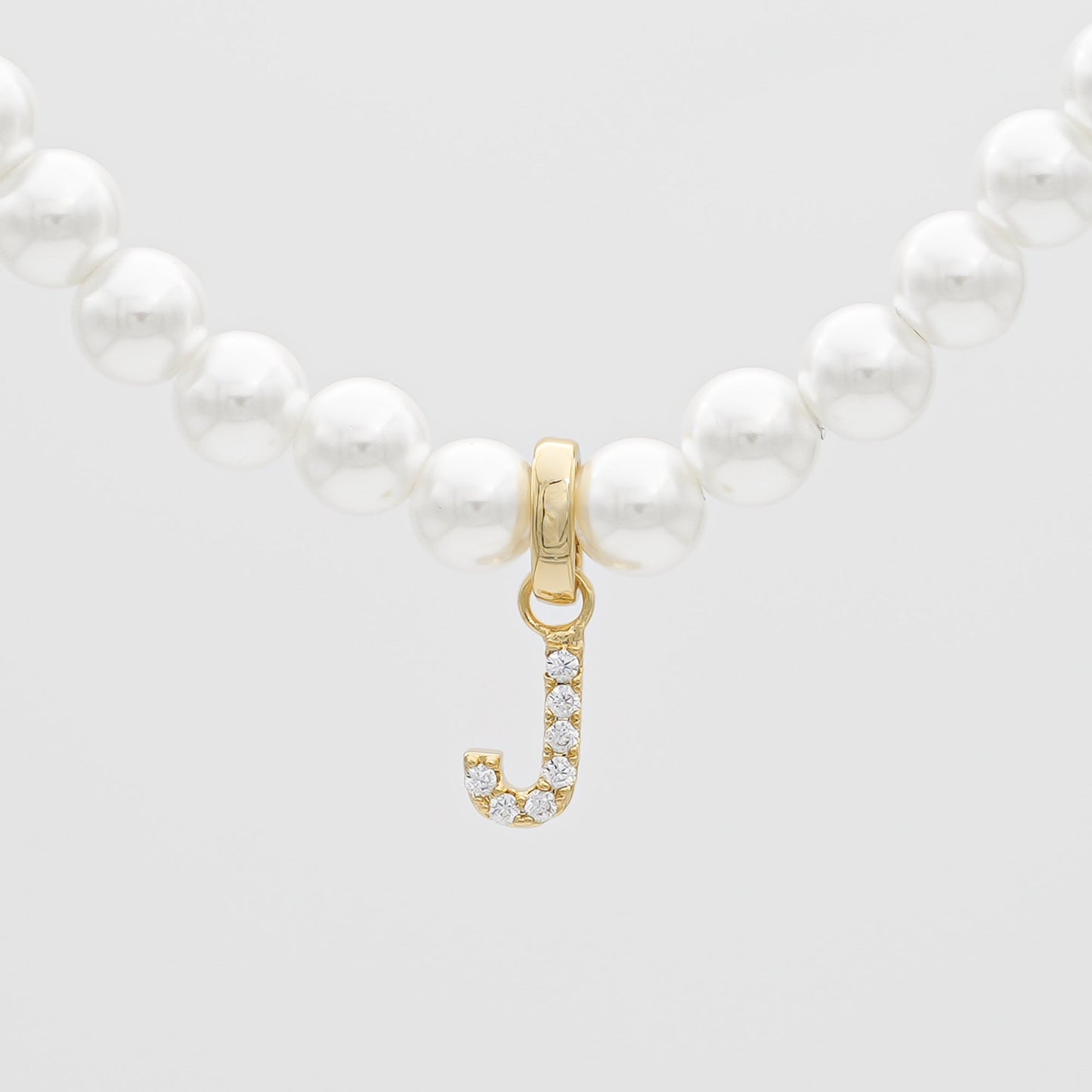 Pave Pearl Initial Necklace - Image 17 - ISMI JEWELS