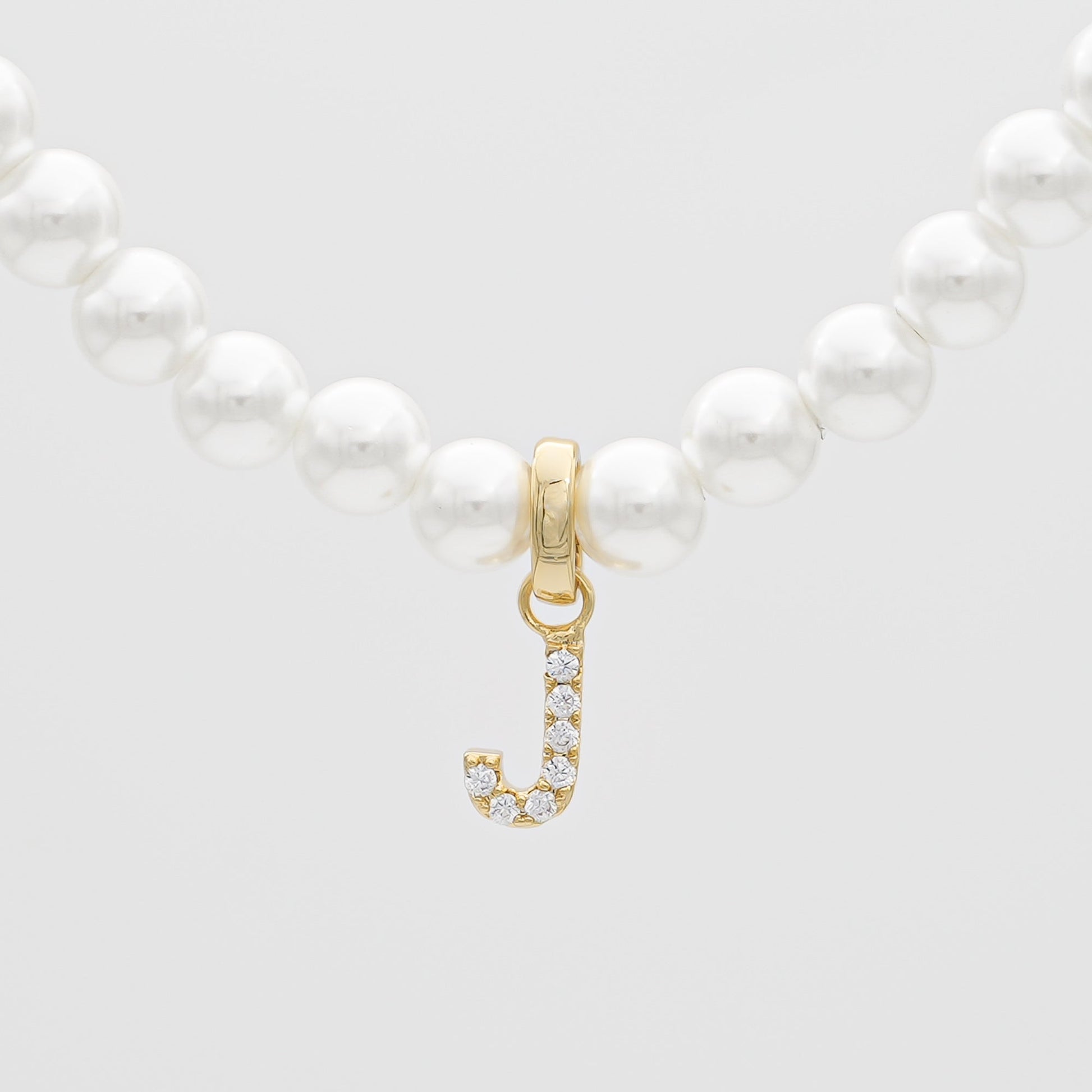 Pave Pearl Initial Necklace - Image 17 - ISMI JEWELS