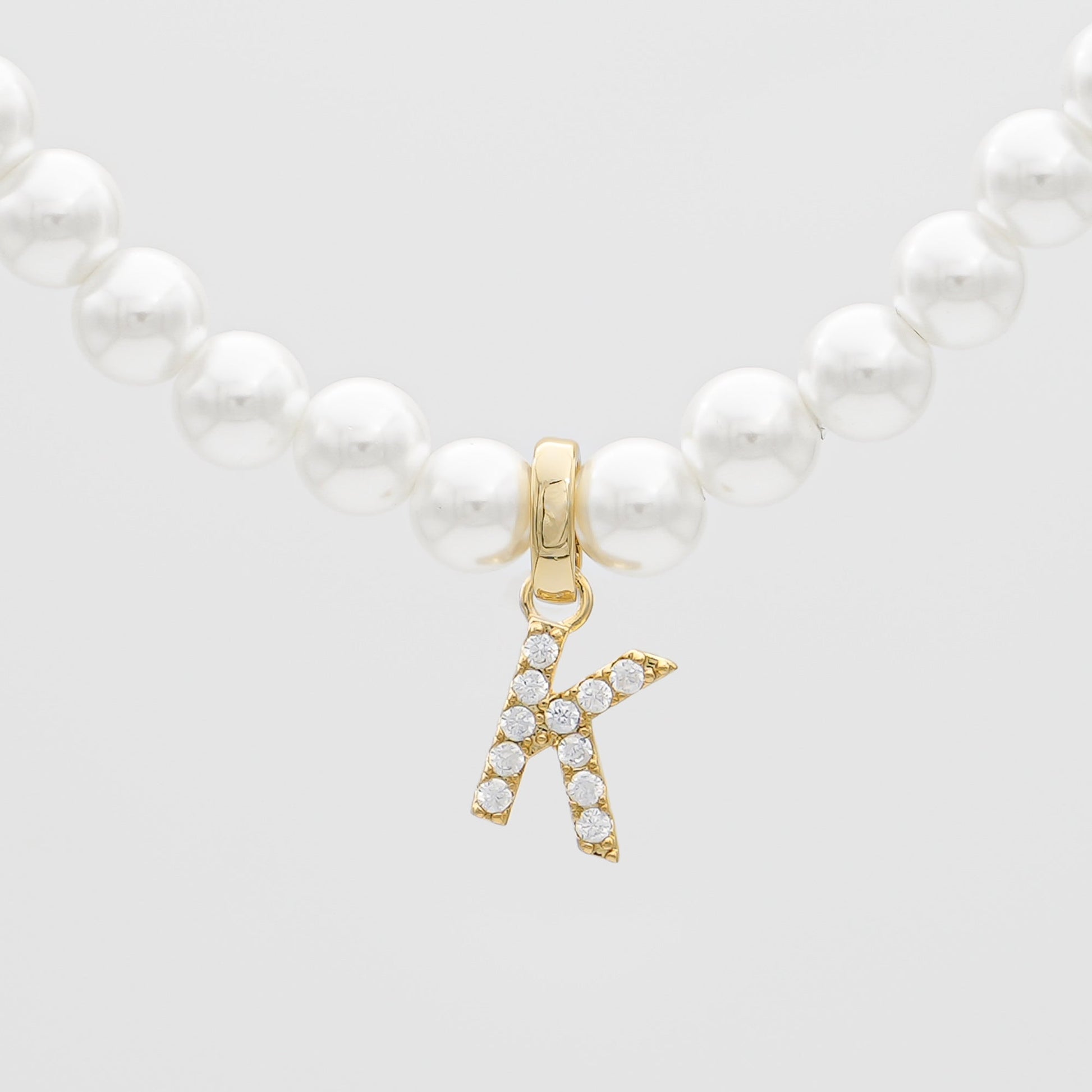 Pave Pearl Initial Necklace - Image 55 - ISMI JEWELS