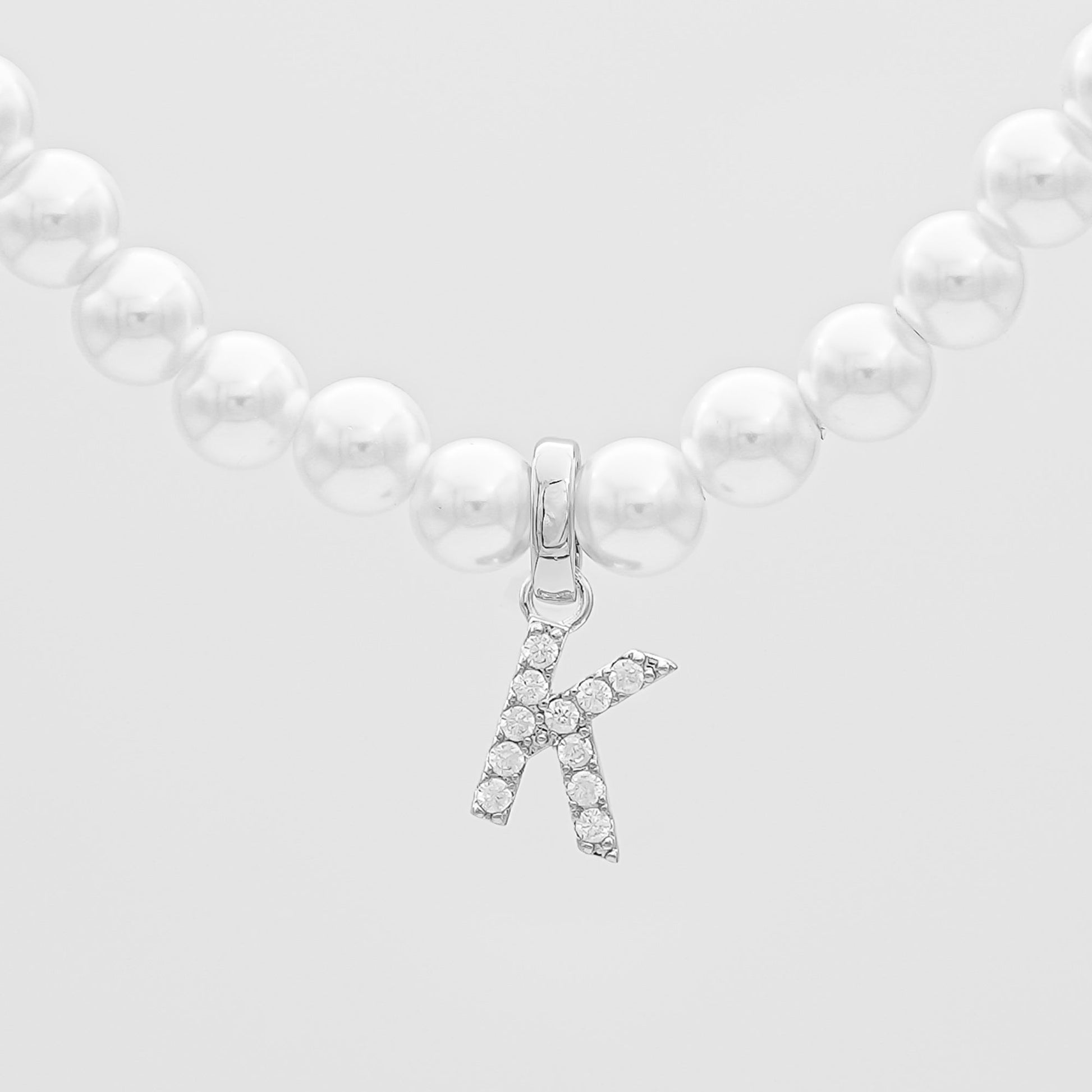 Pave Pearl Initial Necklace - Image 56 - ISMI JEWELS