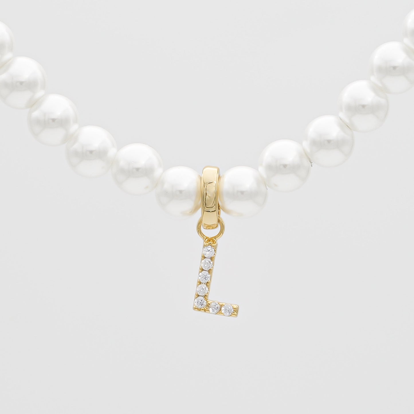 Pave Pearl Initial Necklace - Image 50 - ISMI JEWELS