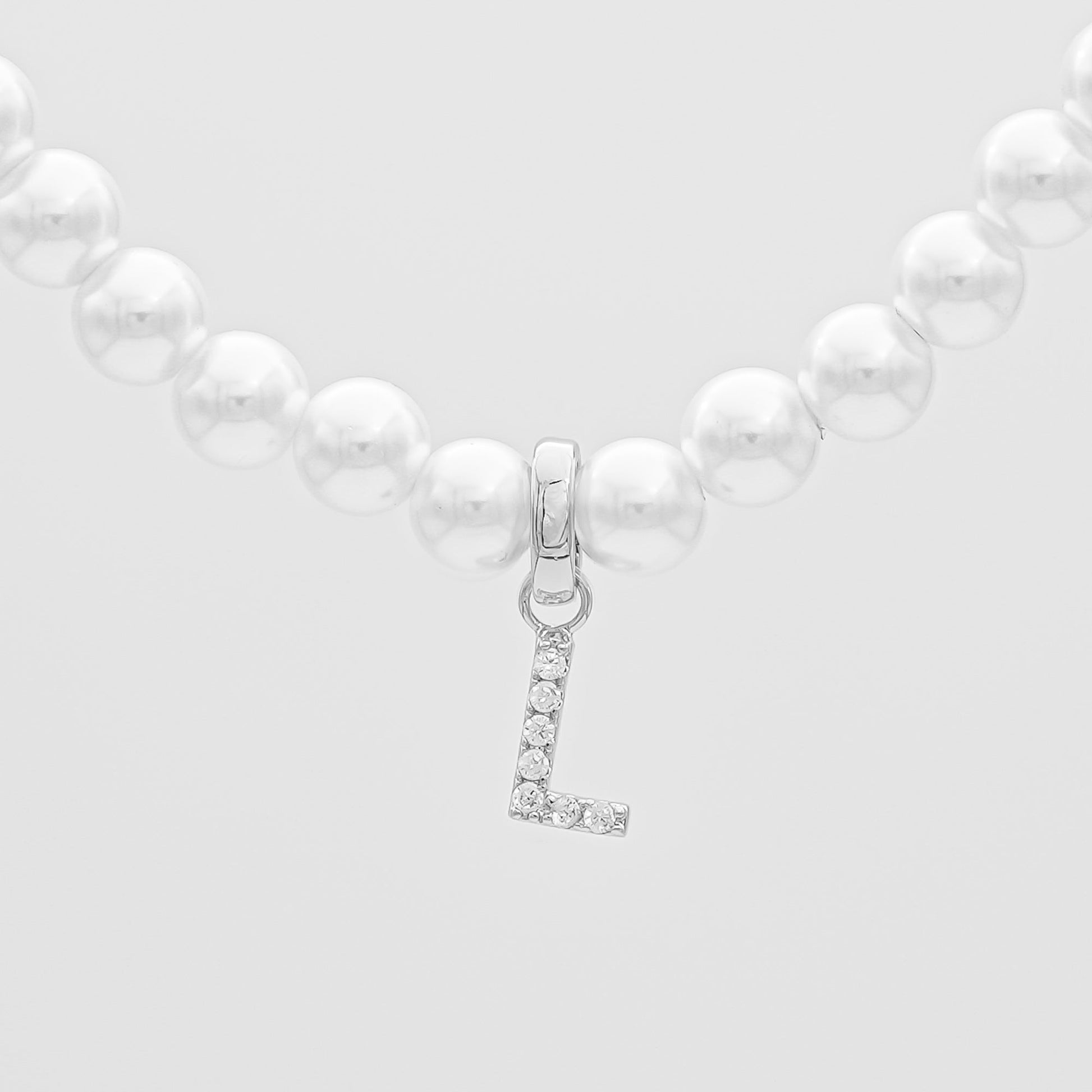 Pave Pearl Initial Necklace - Image 49 - ISMI JEWELS