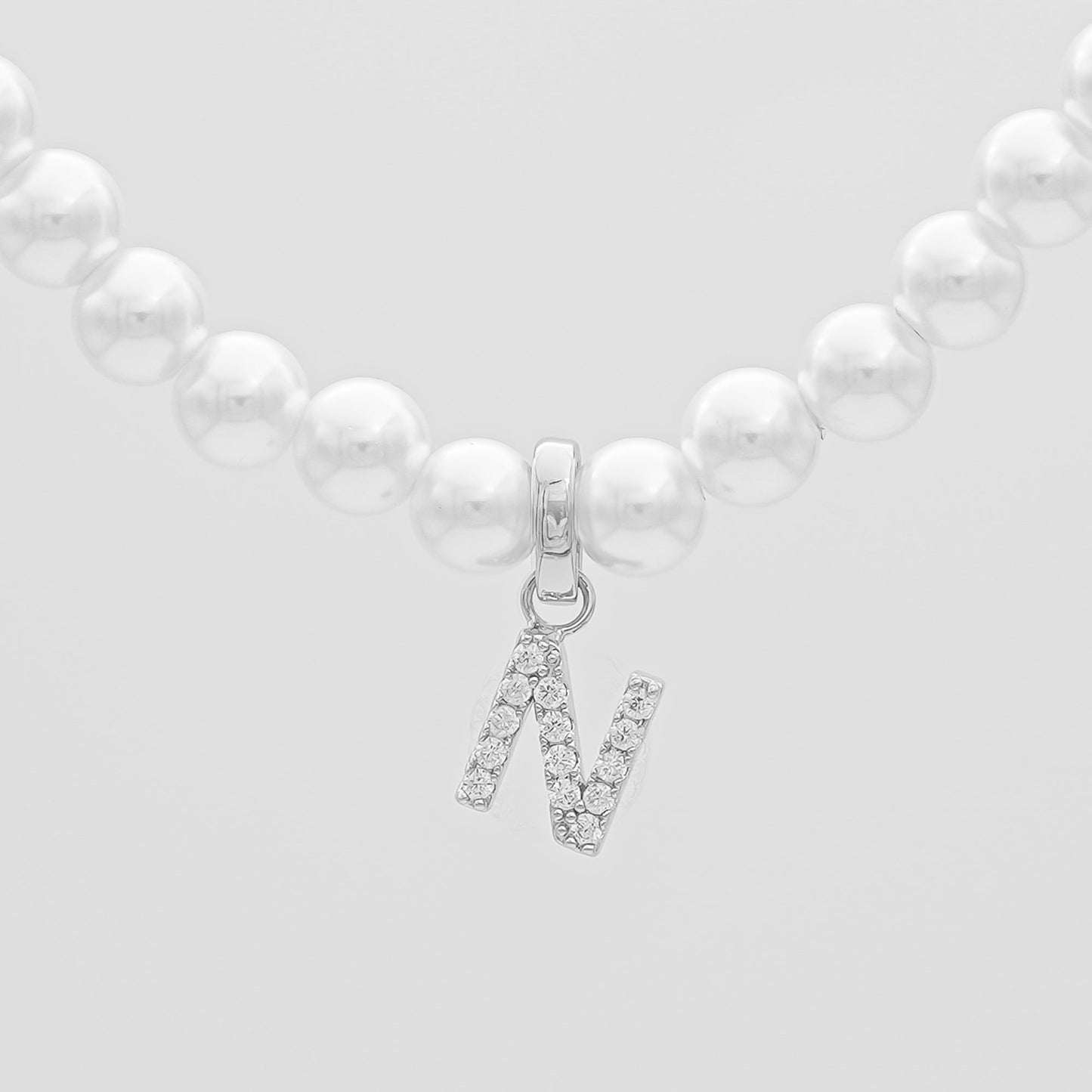 Pave Pearl Initial Necklace - Image 27 - ISMI JEWELS