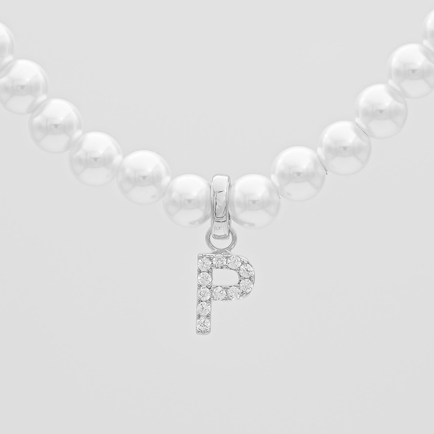 Pave Pearl Initial Necklace - Image 31 - ISMI JEWELS