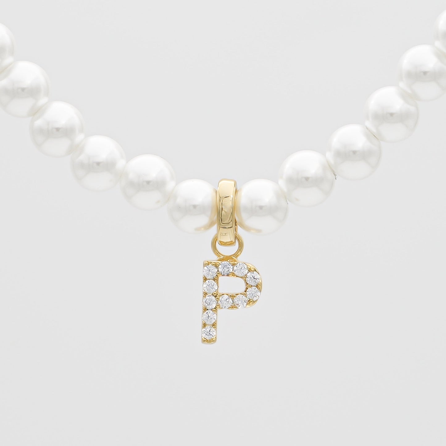 Pave Pearl Initial Necklace - Image 32 - ISMI JEWELS