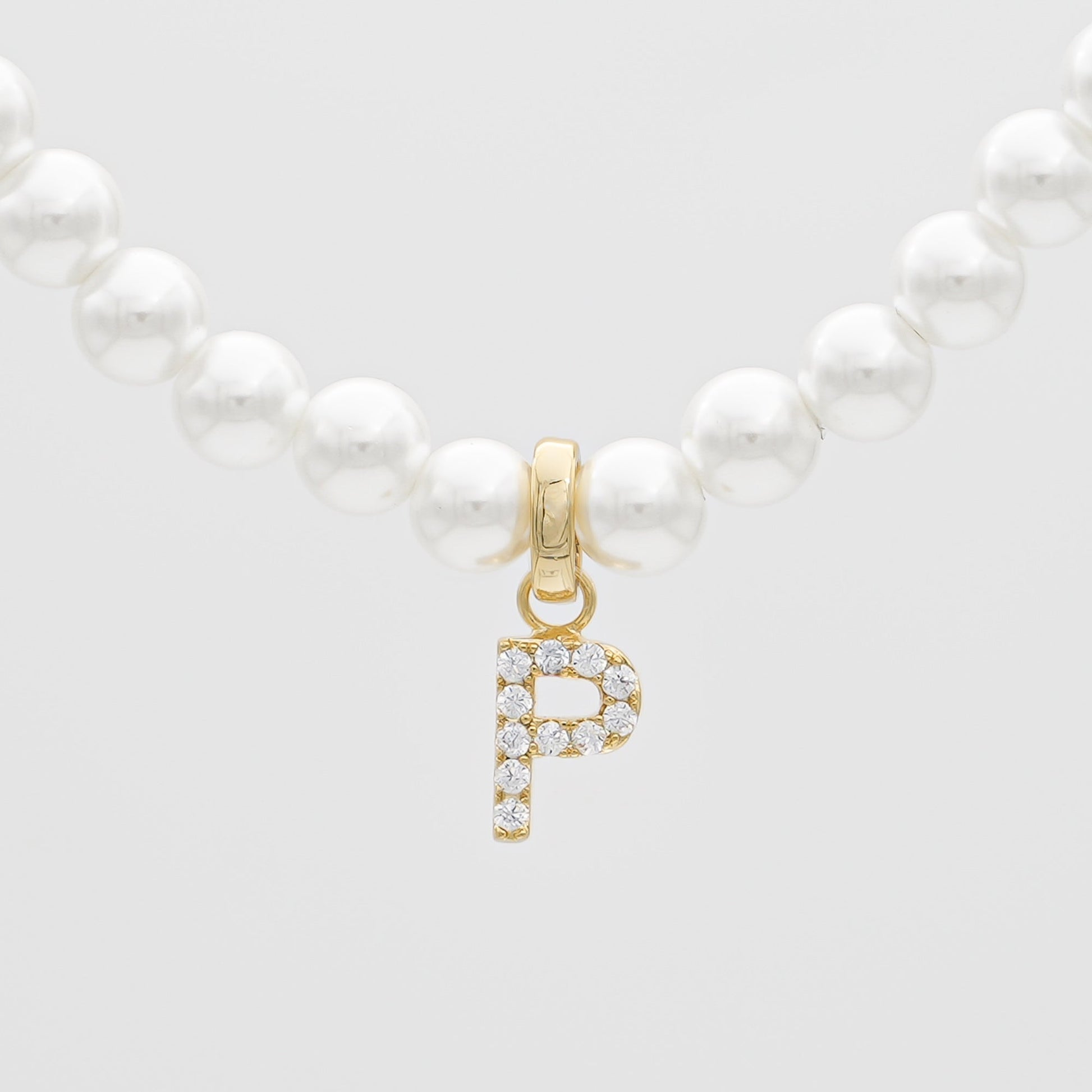 Pave Pearl Initial Necklace - Image 32 - ISMI JEWELS