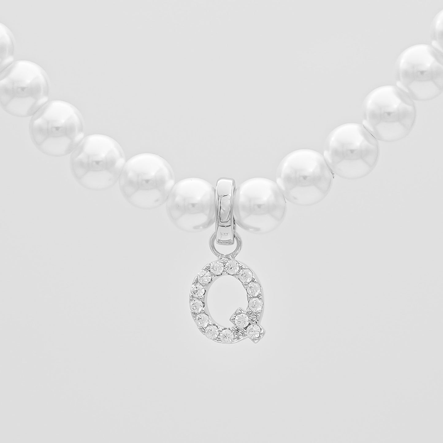 Pave Pearl Initial Necklace - Image 41 - ISMI JEWELS