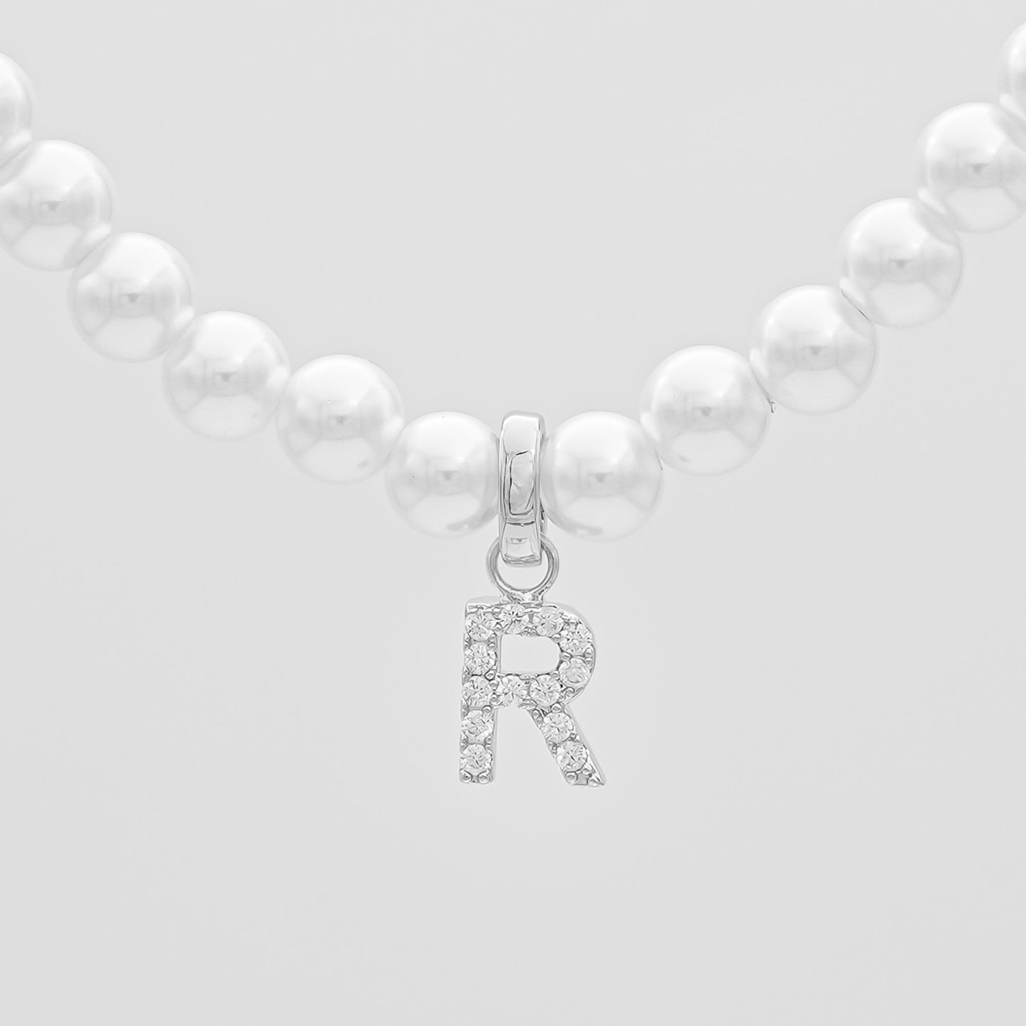 Pave Pearl Initial Necklace - Image 39 - ISMI JEWELS