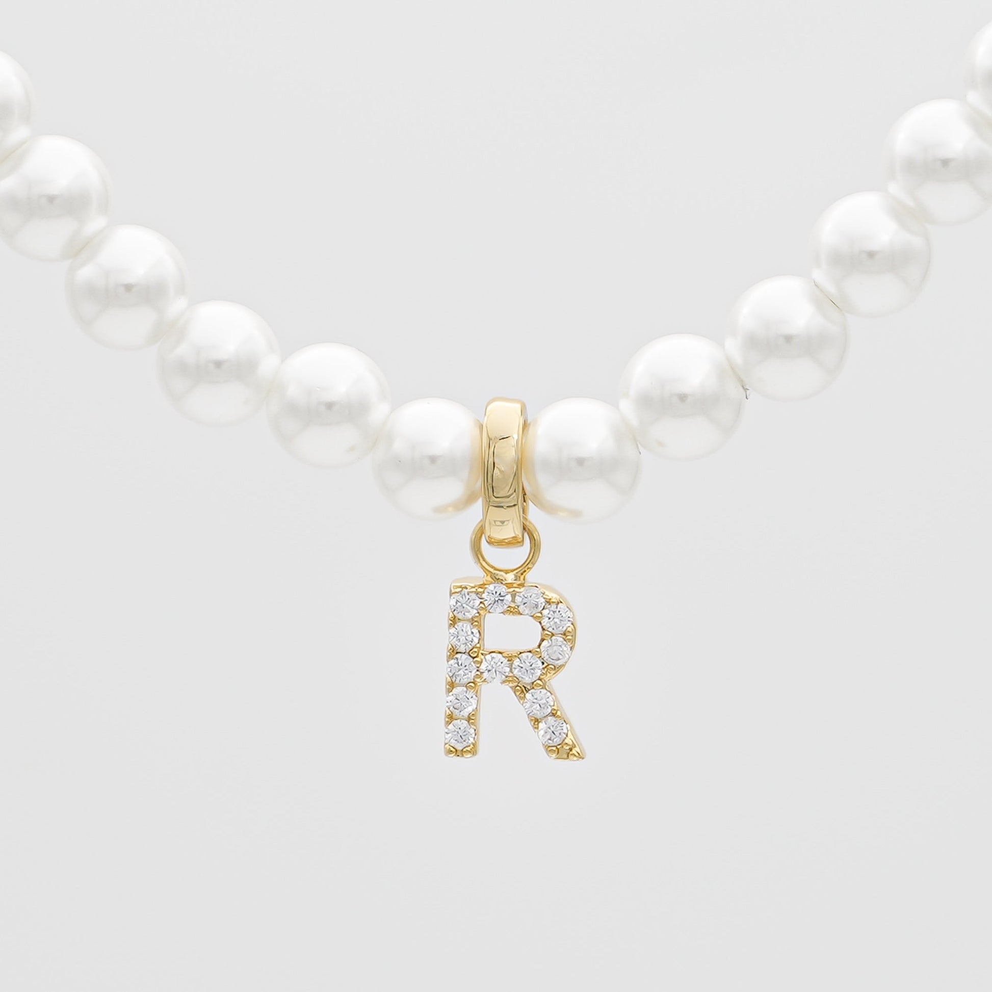 Pave Pearl Initial Necklace - Image 38 - ISMI JEWELS