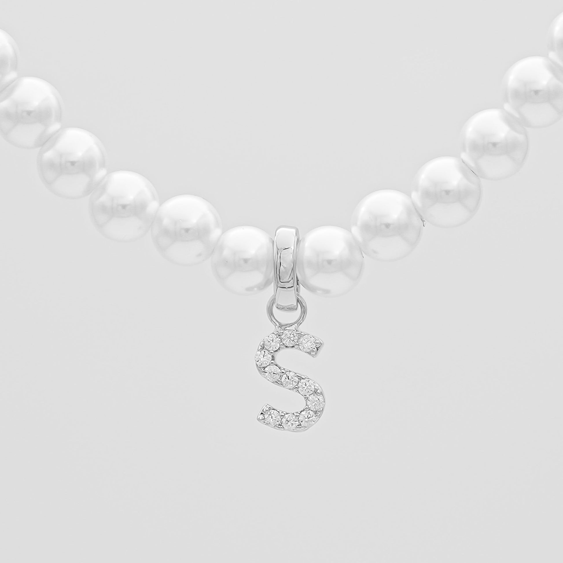 Pave Pearl Initial Necklace - Image 37 - ISMI JEWELS