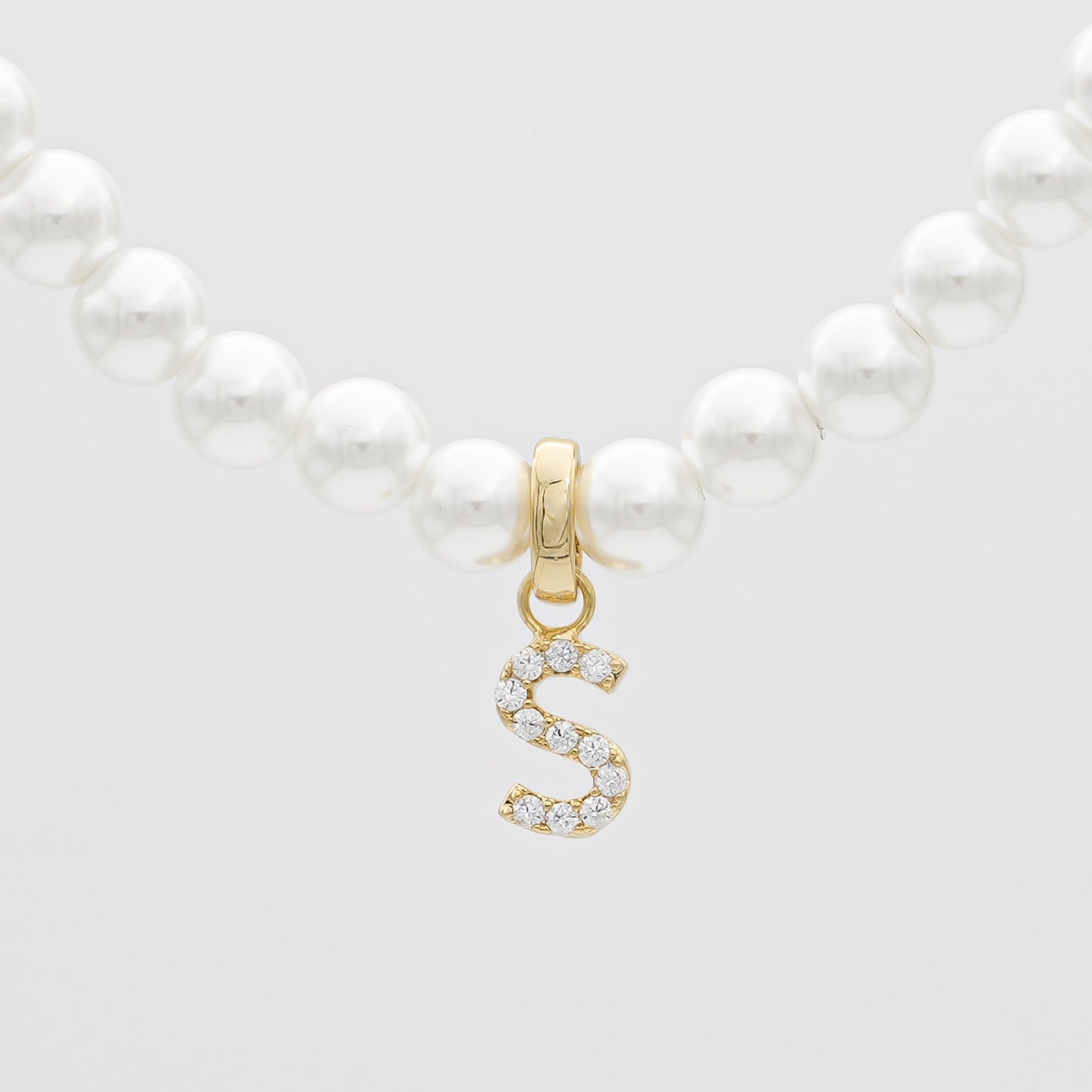 Pave Pearl Initial Necklace - Image 36 - ISMI JEWELS