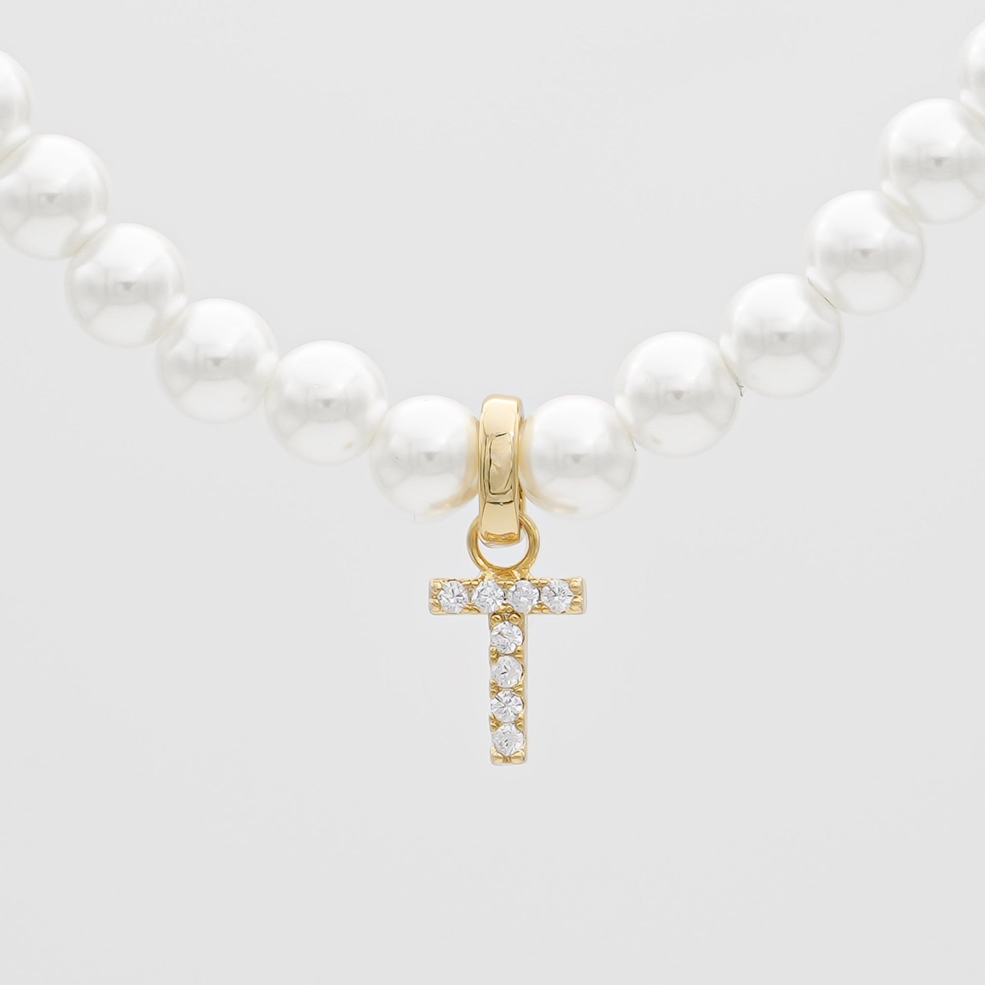 Pave Pearl Initial Necklace - Image 48 - ISMI JEWELS