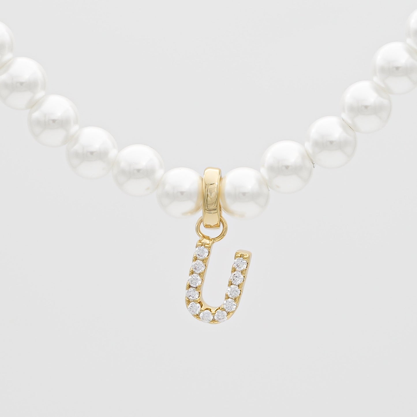Pave Pearl Initial Necklace - Image 34 - ISMI JEWELS