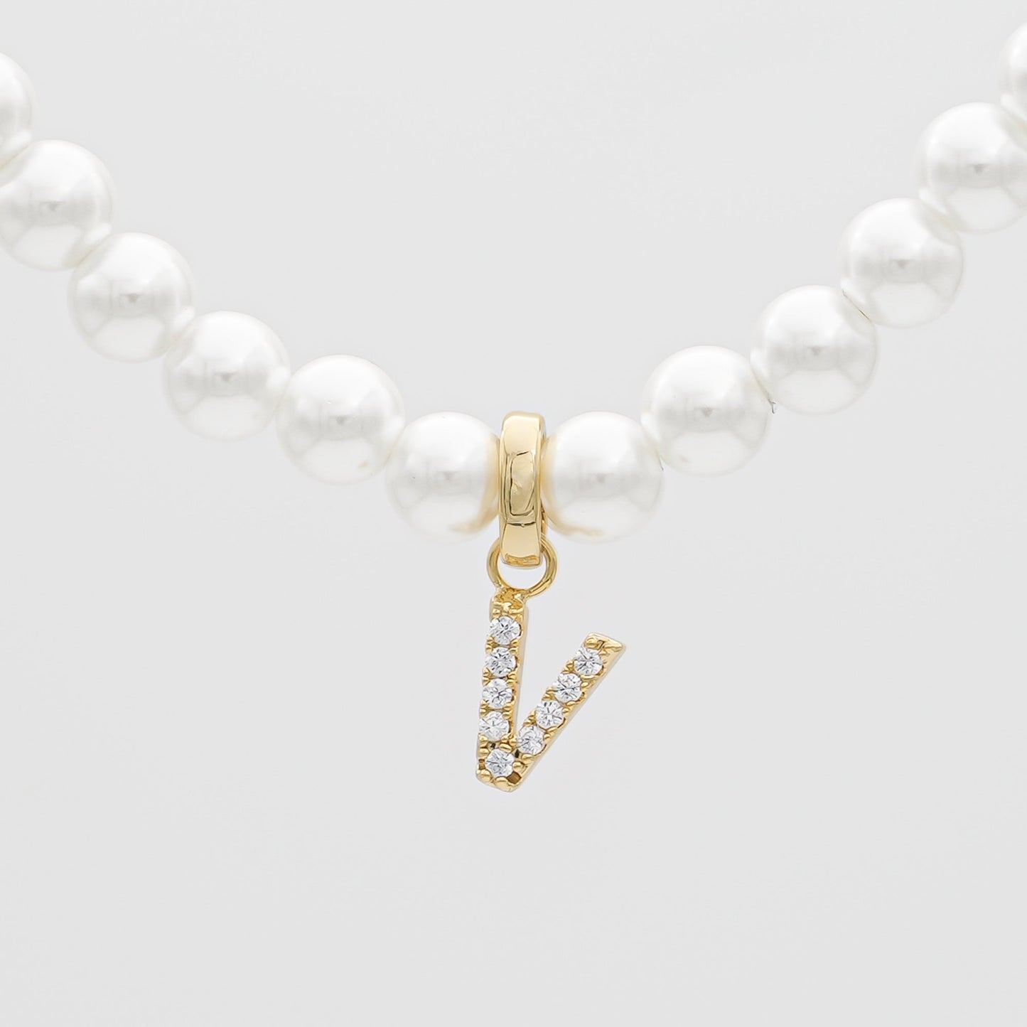 Pave Pearl Initial Necklace - Image 51 - ISMI JEWELS