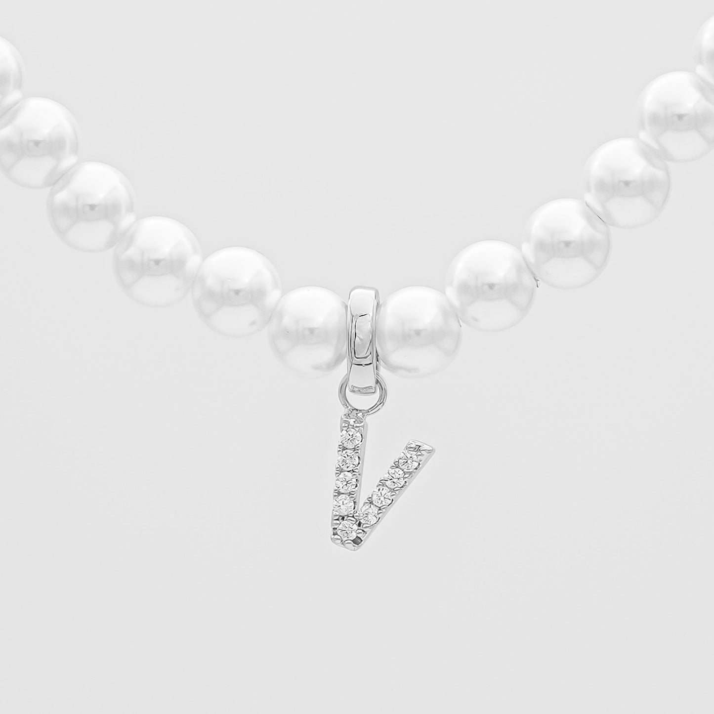 Pave Pearl Initial Necklace - Image 52 - ISMI JEWELS
