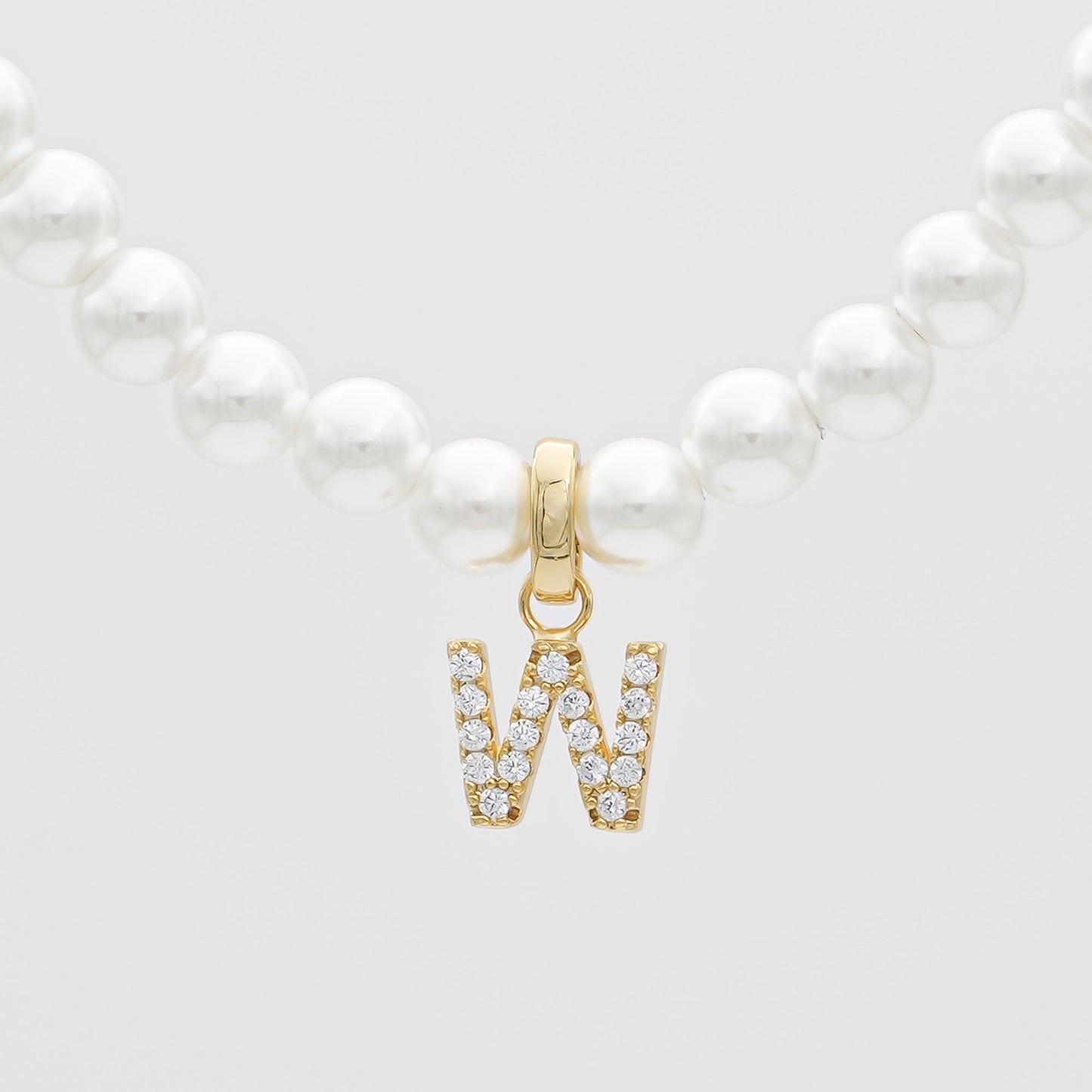 Pave Pearl Initial Necklace - Image 53 - ISMI JEWELS