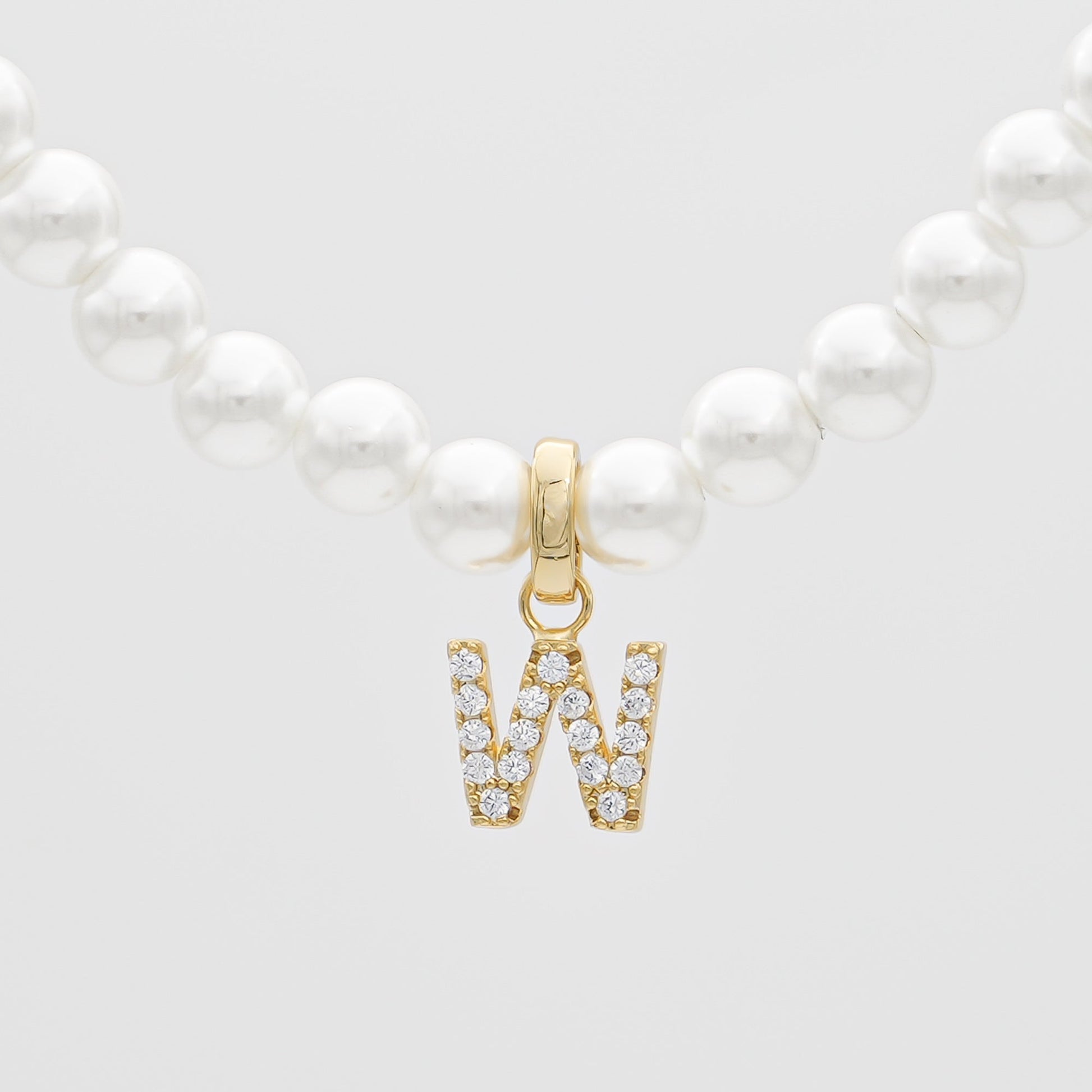 Pave Pearl Initial Necklace - Image 53 - ISMI JEWELS