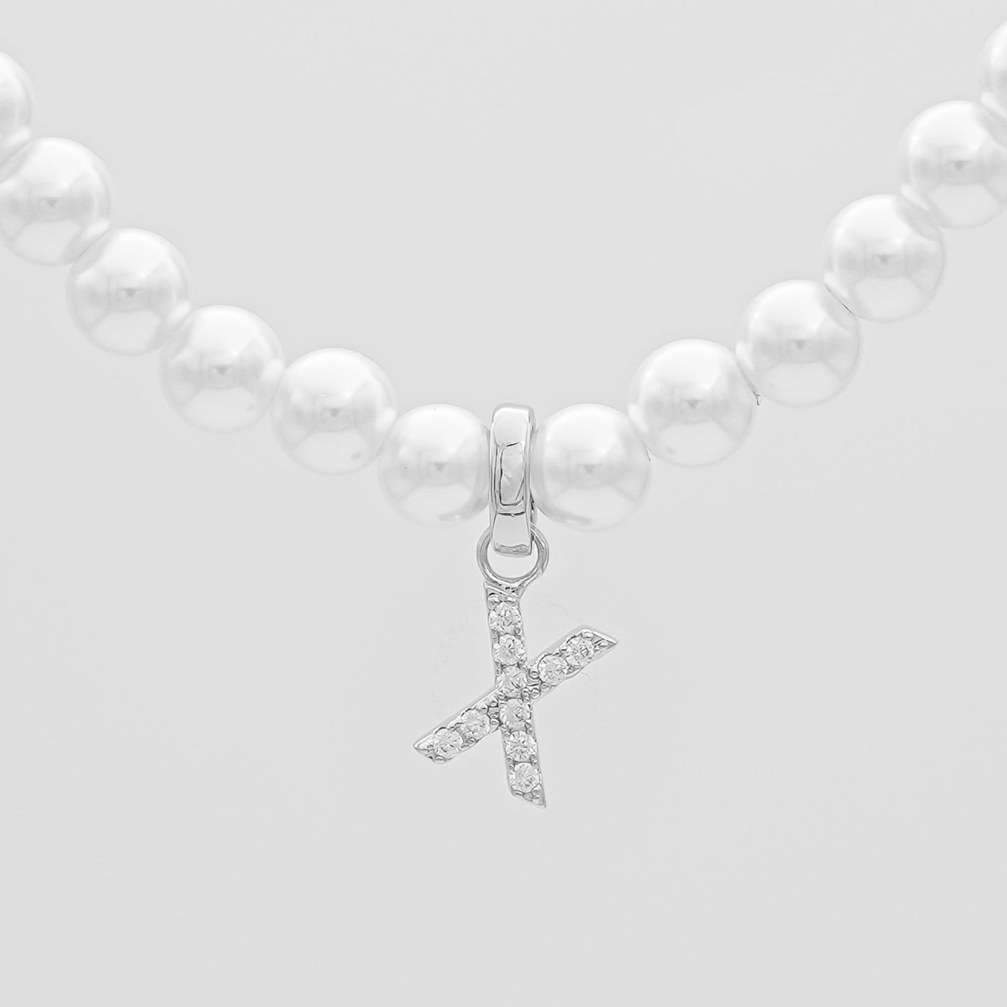 Pave Pearl Initial Necklace - Image 33 - ISMI JEWELS